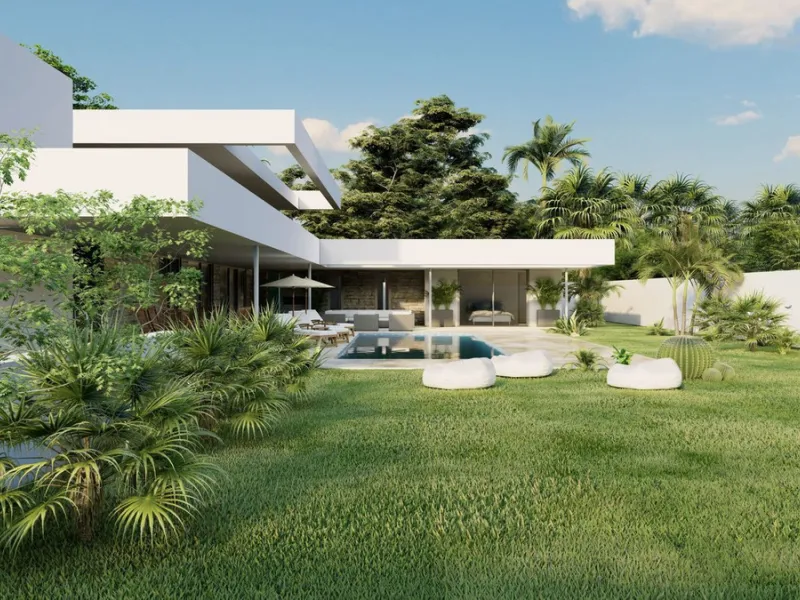 PLOT WITH  OFF-PLAN LUXURY ECOLOGICAL VILLA IN MANILVA