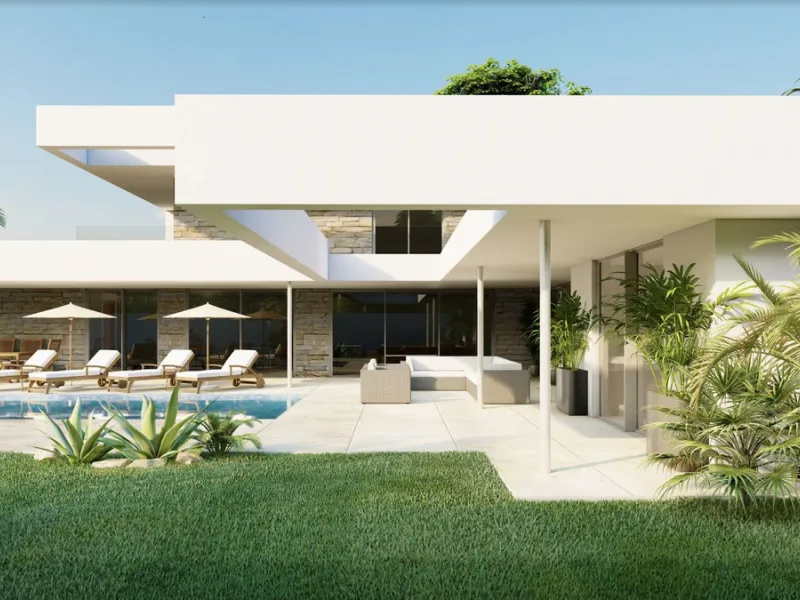 PLOT WITH  OFF-PLAN LUXURY ECOLOGICAL VILLA IN MANILVA
