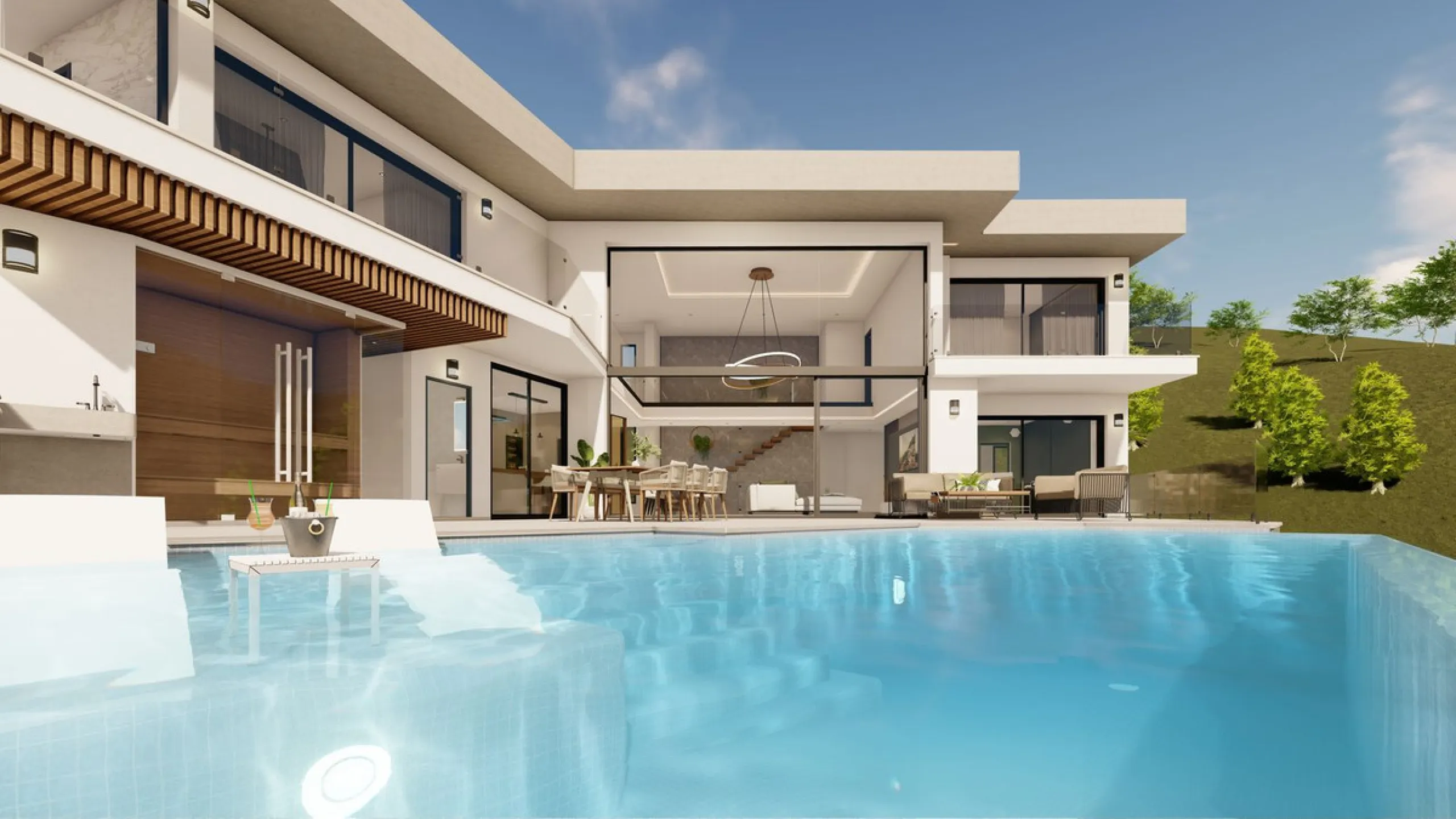 Discover this charming luxury villa in Mijas, a modern gem with panoramic sea and mountain views, designed to offer an unparalleled experience in the captivating setting and spectacular climate of the Costa del Sol.