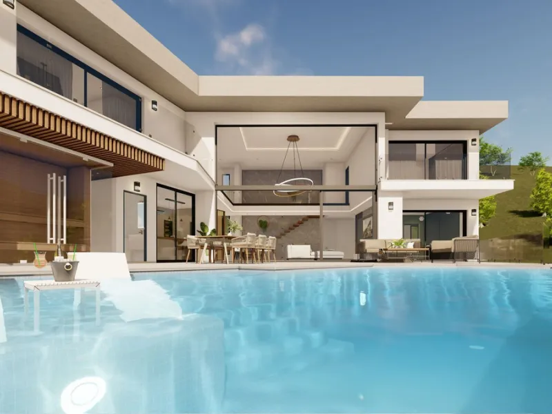 Discover this charming luxury villa in Mijas, a modern gem with panoramic sea and mountain views, designed to offer an unparalleled experience in the captivating setting and spectacular climate of the Costa del Sol.