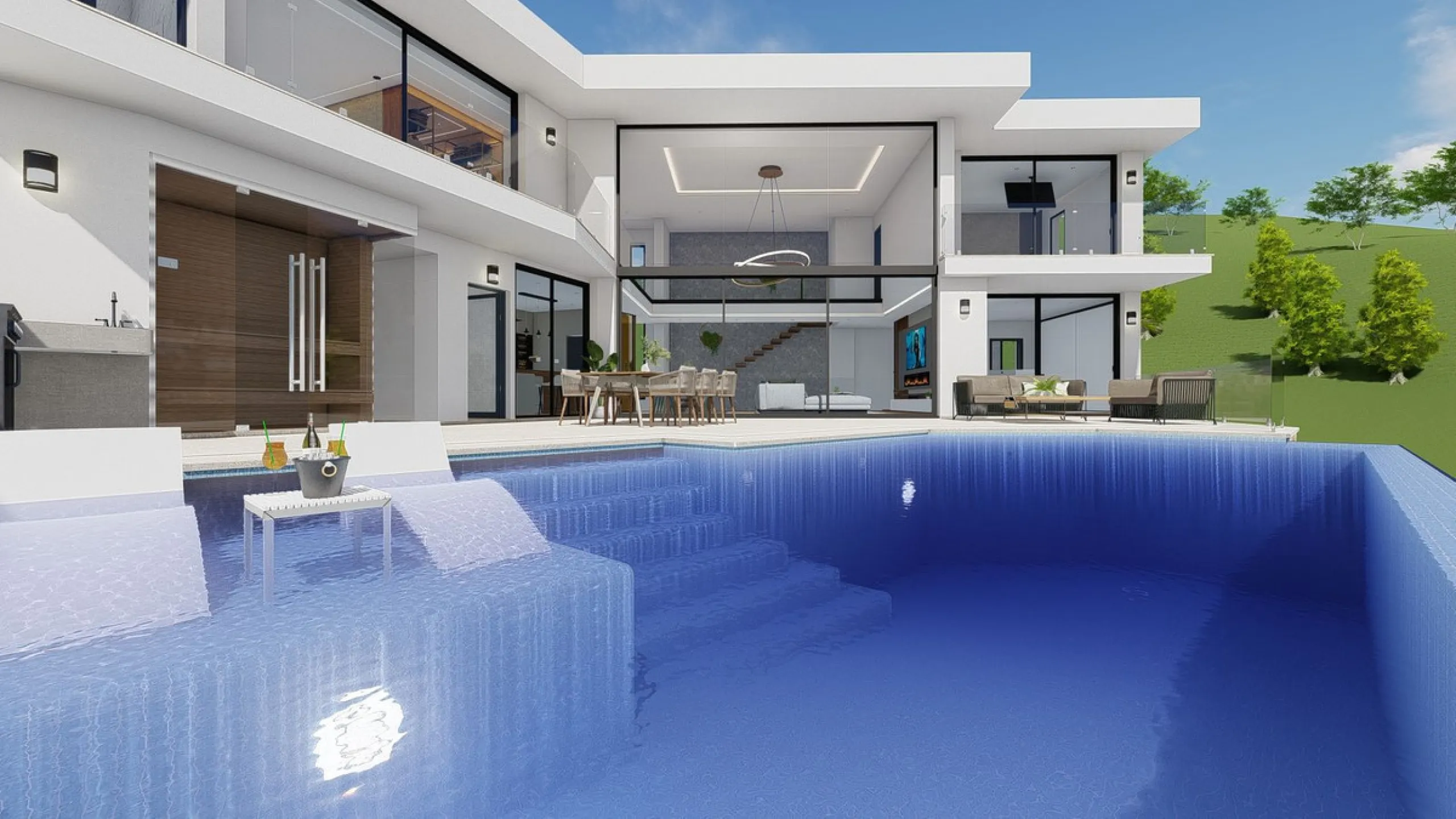 Discover this charming luxury villa in Mijas, a modern gem with panoramic sea and mountain views, designed to offer an unparalleled experience in the captivating setting and spectacular climate of the Costa del Sol.