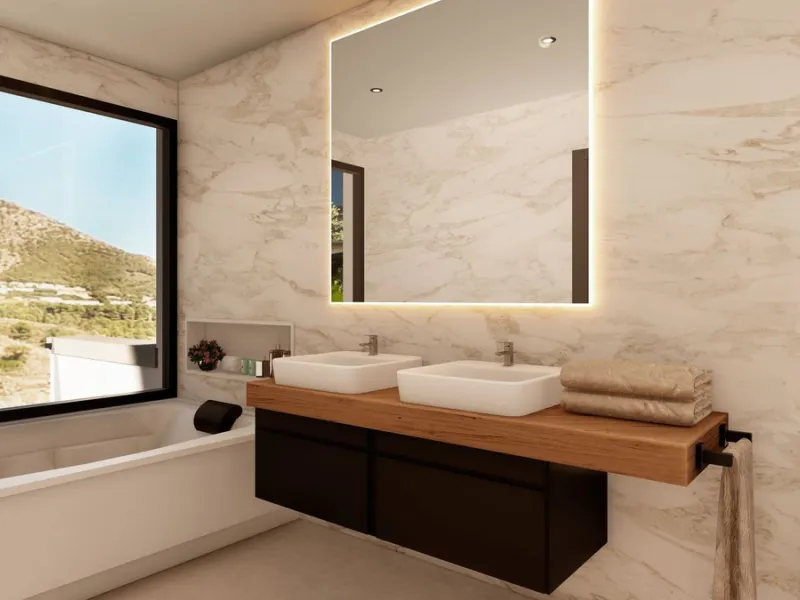 Discover this charming luxury villa in Mijas, a modern gem with panoramic sea and mountain views, designed to offer an unparalleled experience in the captivating setting and spectacular climate of the Costa del Sol.