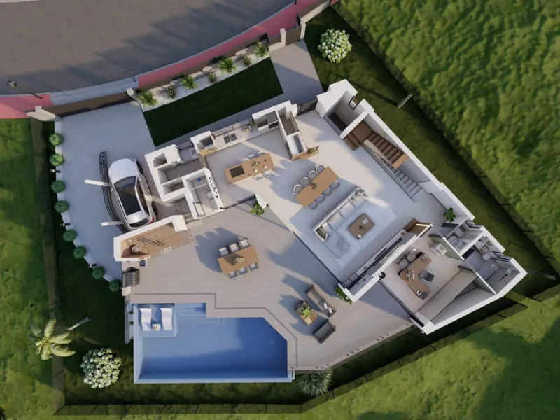 Discover this charming luxury villa in Mijas, a modern gem with panoramic sea and mountain views, designed to offer an unparalleled experience in the captivating setting and spectacular climate of the Costa del Sol.
