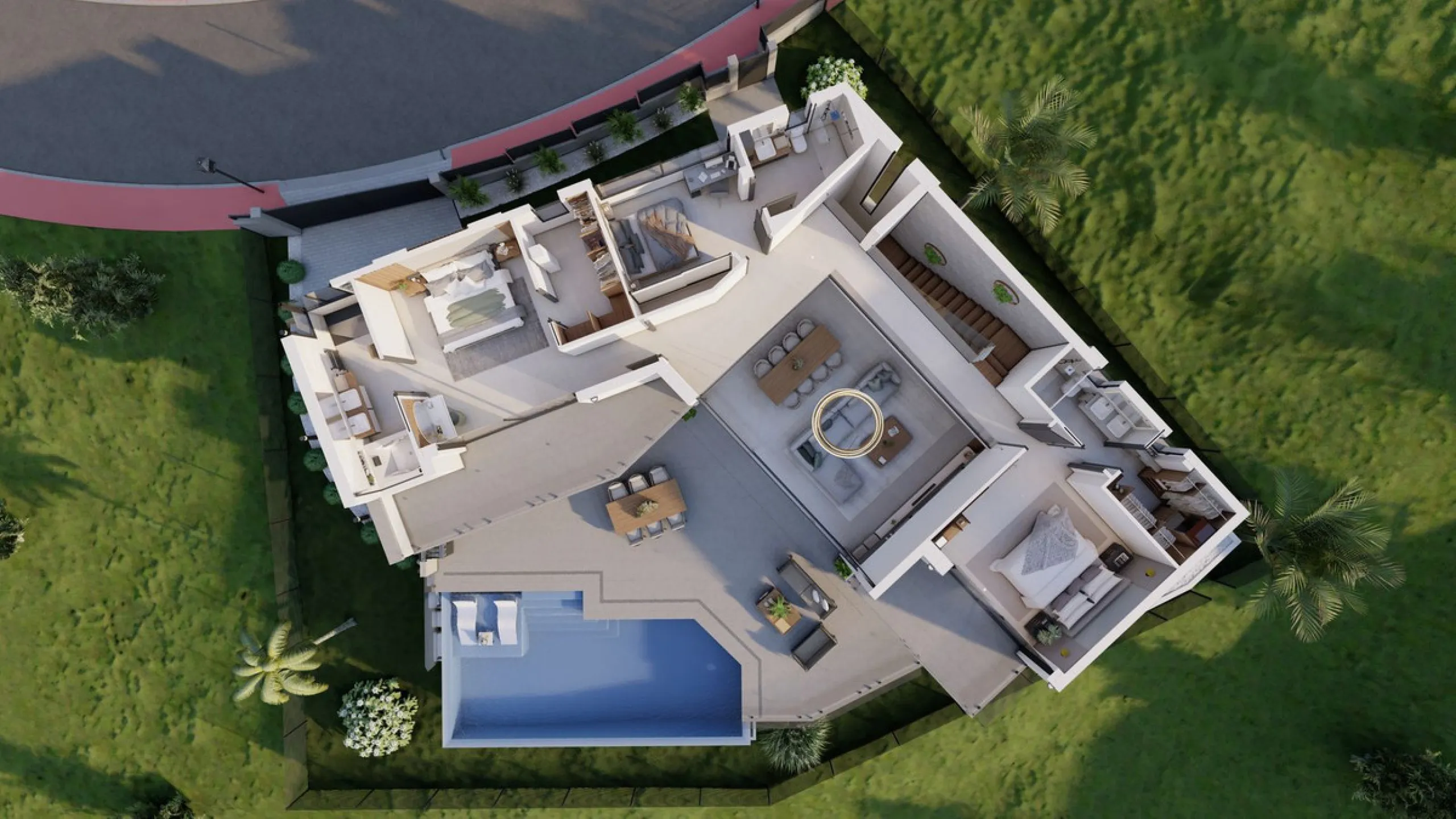 Discover this charming luxury villa in Mijas, a modern gem with panoramic sea and mountain views, designed to offer an unparalleled experience in the captivating setting and spectacular climate of the Costa del Sol.