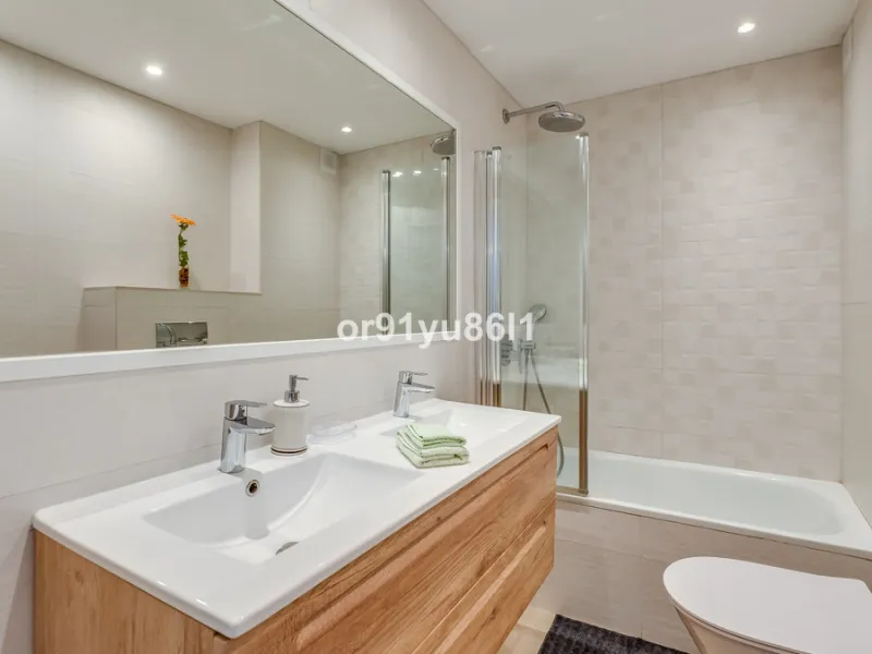 Townhouse Close to the Beach in Costabella Located within a gated, secure community in Costabella, just a short stroll from the beach, this three-bedroom, two-bathroom townhouse features a bright, spacious interior comprising a cosy living room with firep