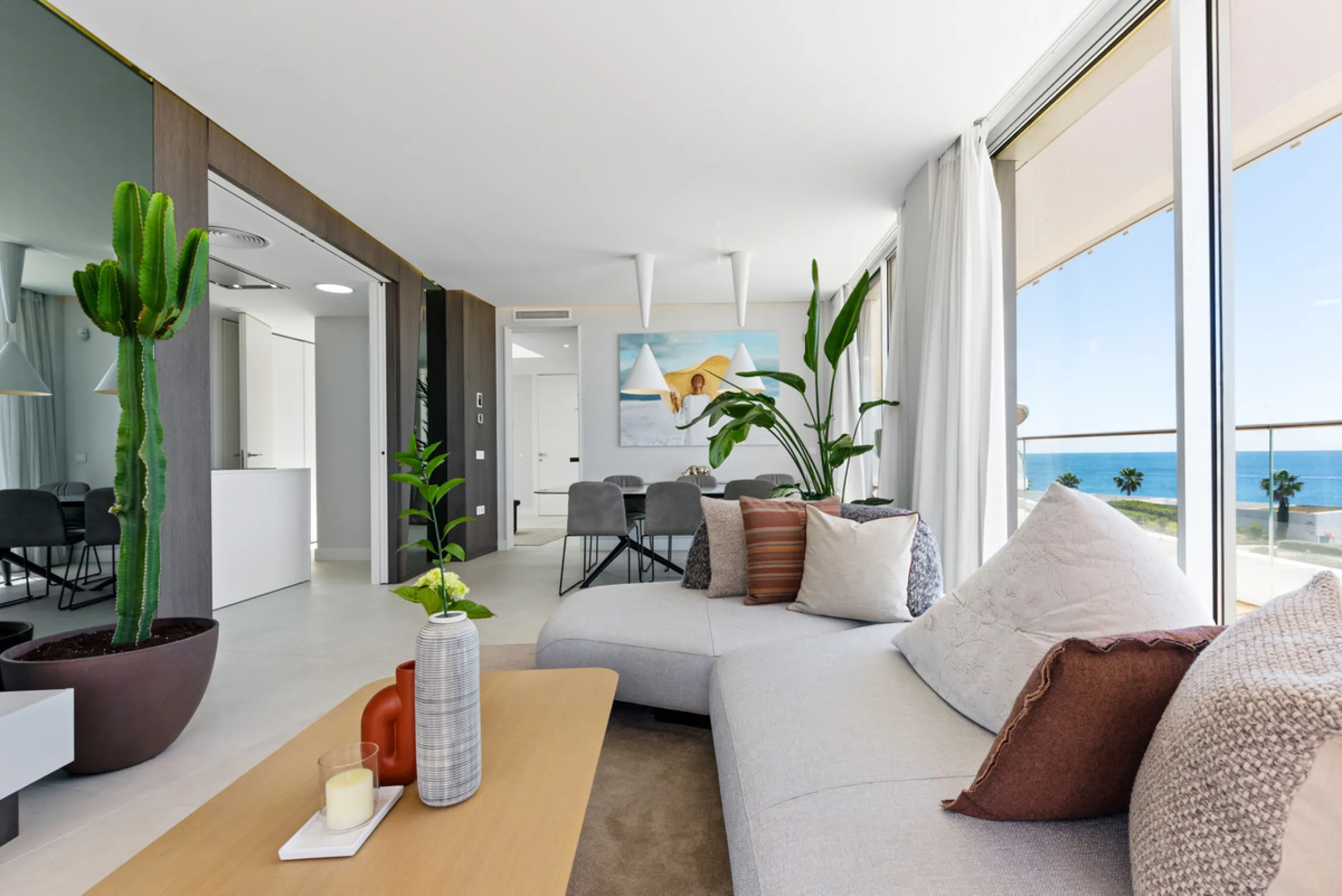 A three-bedroom penthouse located in one of Estepona's most prestigious frontline beach developments, offering uninterrupted Mediterranean views and contemporary coastal living.