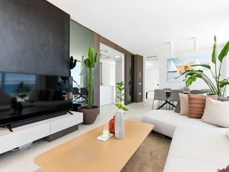 A three-bedroom penthouse located in one of Estepona's most prestigious frontline beach developments, offering uninterrupted Mediterranean views and contemporary coastal living.