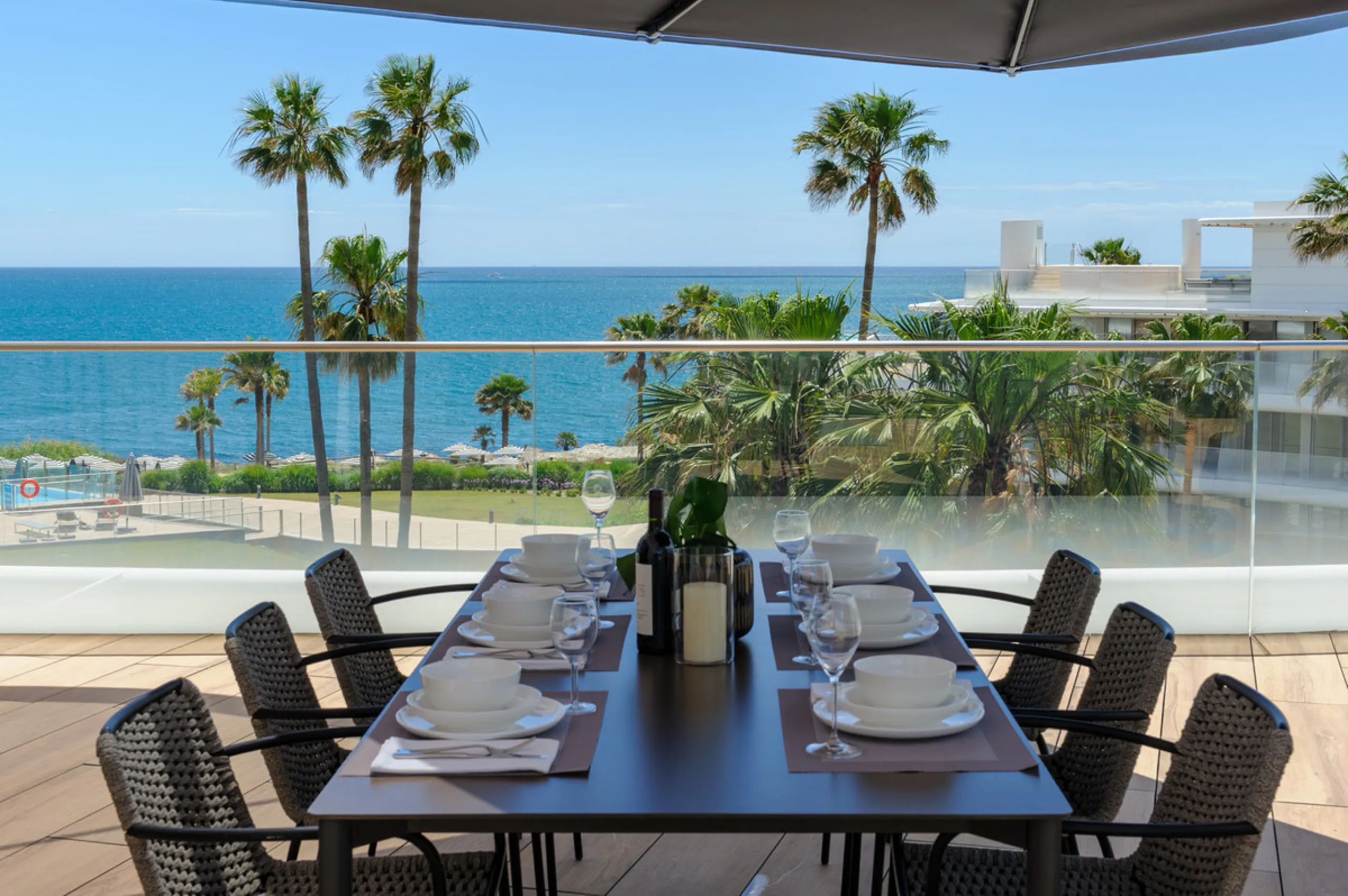 A three-bedroom penthouse located in one of Estepona's most prestigious frontline beach developments, offering uninterrupted Mediterranean views and contemporary coastal living.