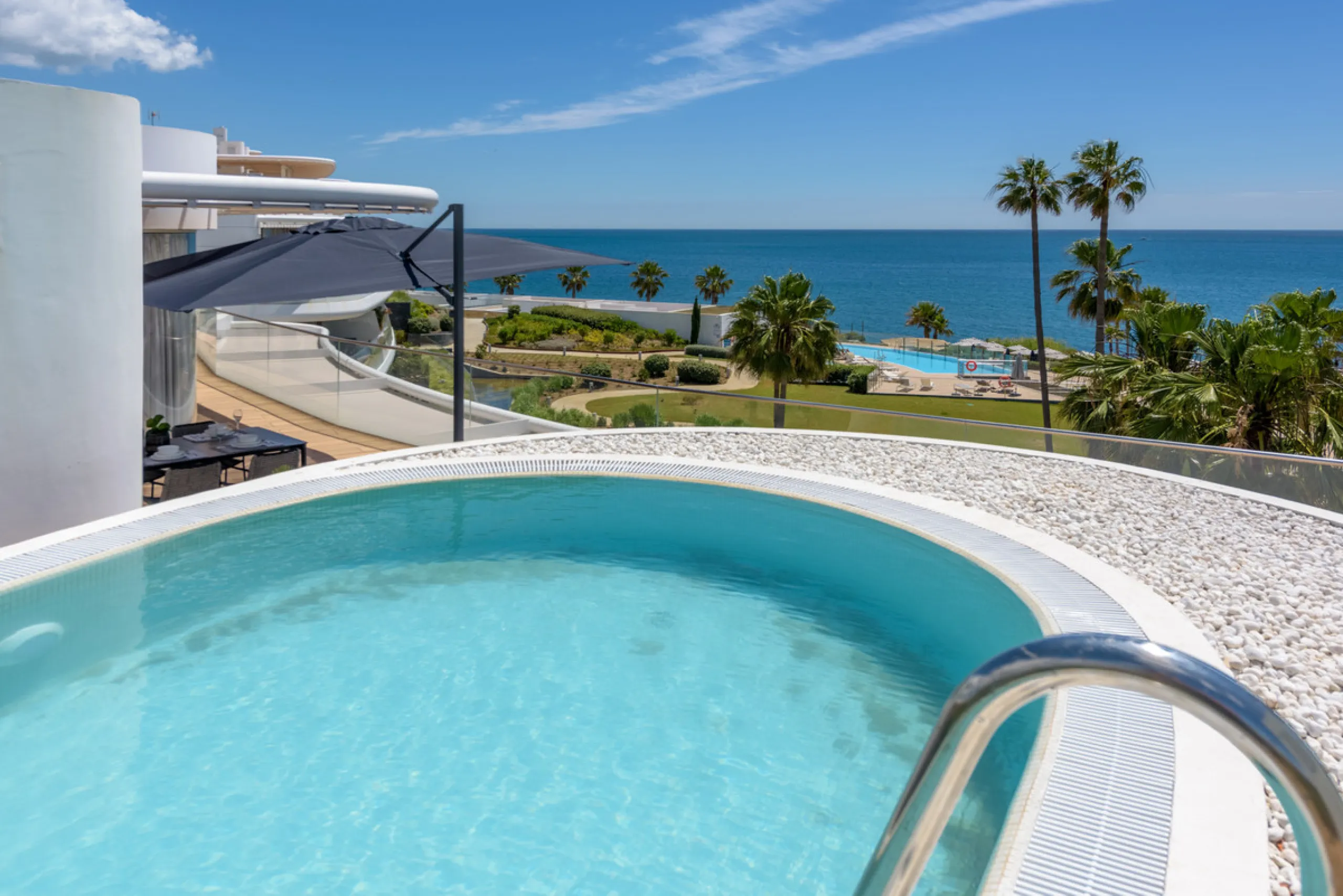 A three-bedroom penthouse located in one of Estepona's most prestigious frontline beach developments, offering uninterrupted Mediterranean views and contemporary coastal living.