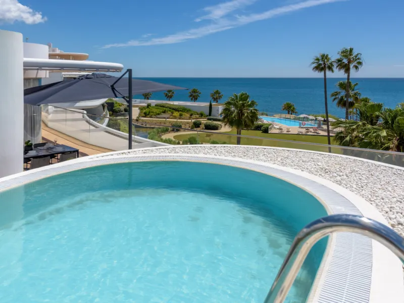 A three-bedroom penthouse located in one of Estepona's most prestigious frontline beach developments, offering uninterrupted Mediterranean views and contemporary coastal living.