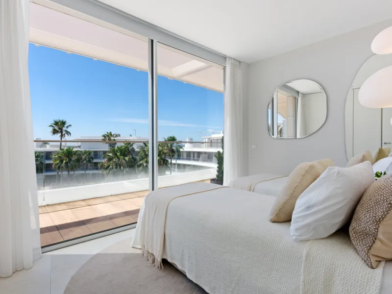A three-bedroom penthouse located in one of Estepona's most prestigious frontline beach developments, offering uninterrupted Mediterranean views and contemporary coastal living.