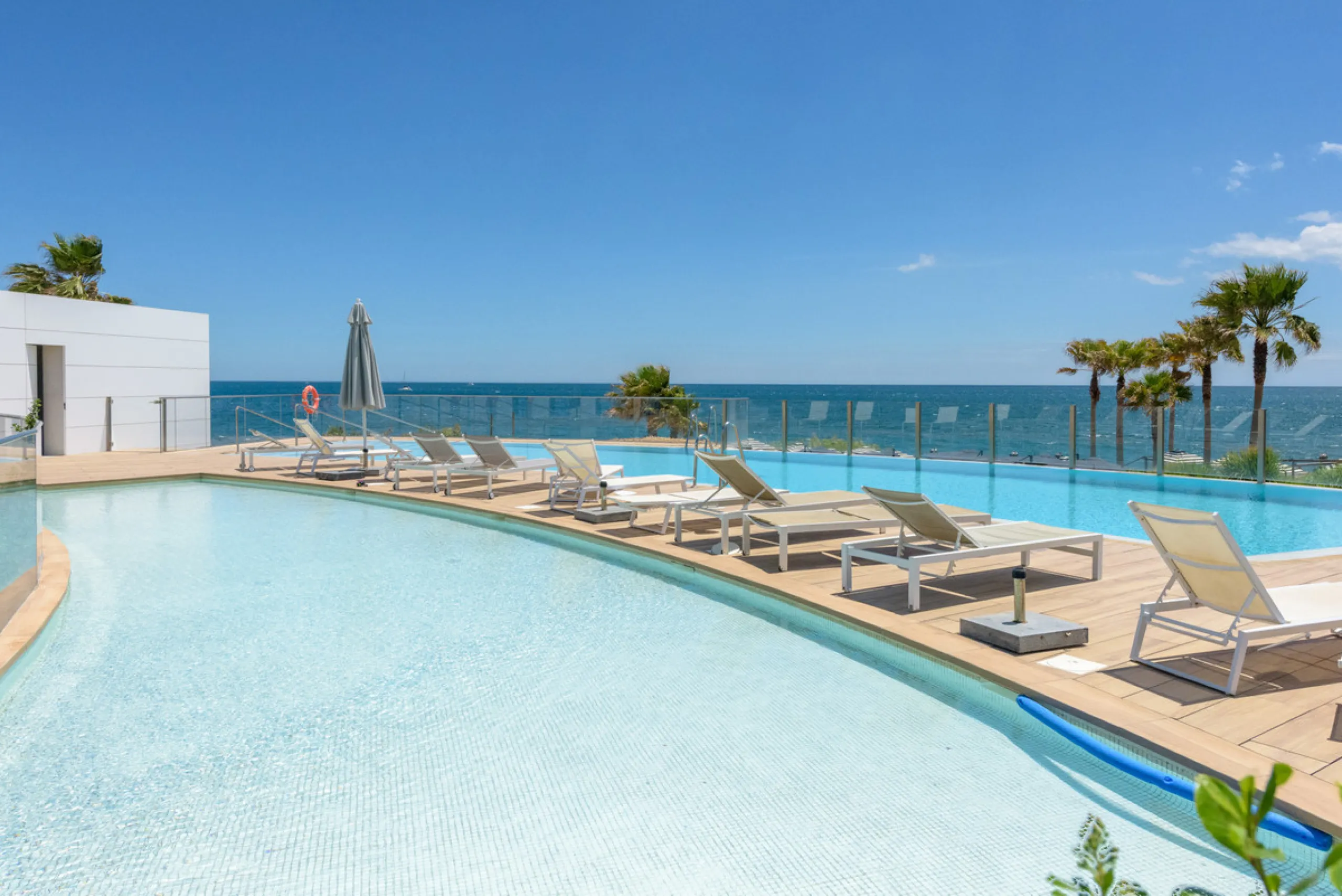 A three-bedroom penthouse located in one of Estepona's most prestigious frontline beach developments, offering uninterrupted Mediterranean views and contemporary coastal living.