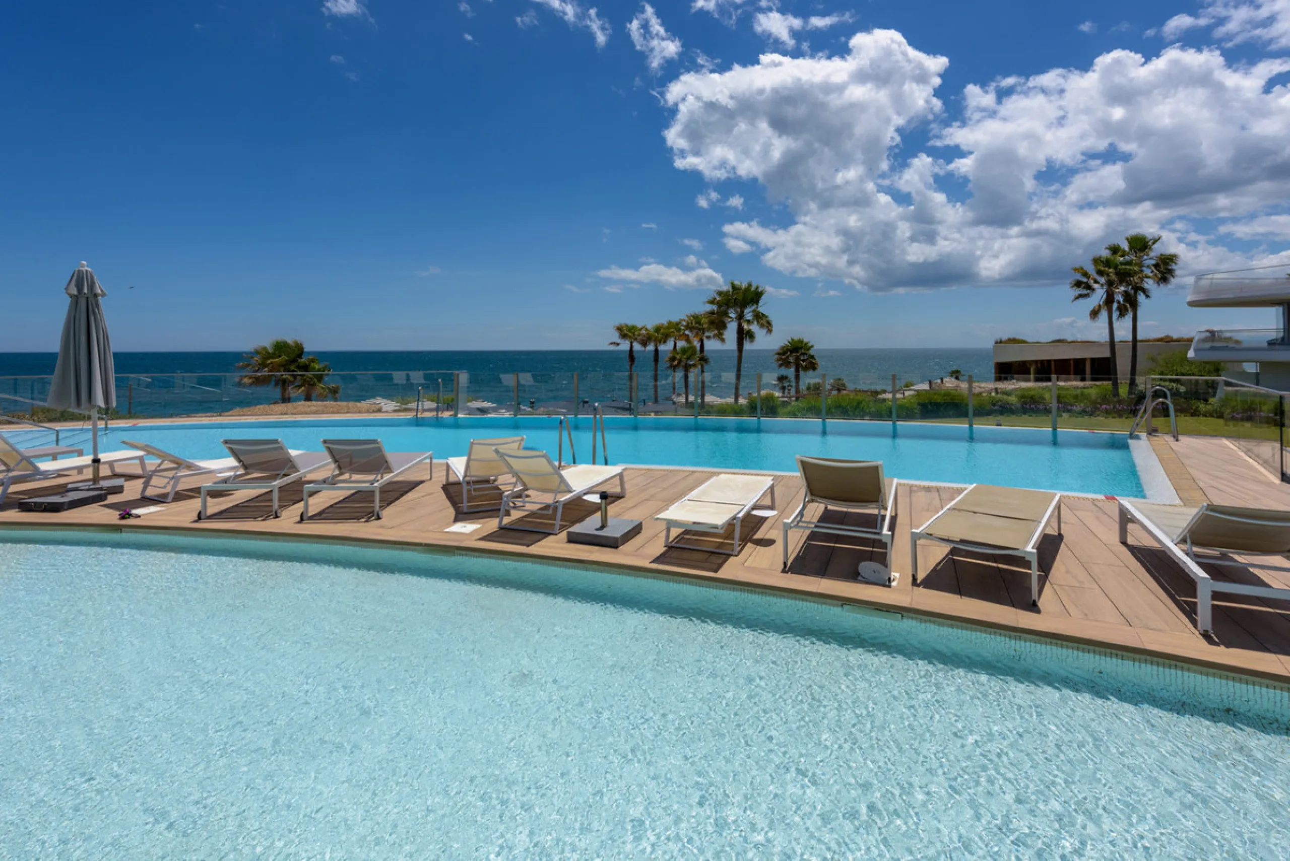 A three-bedroom penthouse located in one of Estepona's most prestigious frontline beach developments, offering uninterrupted Mediterranean views and contemporary coastal living.