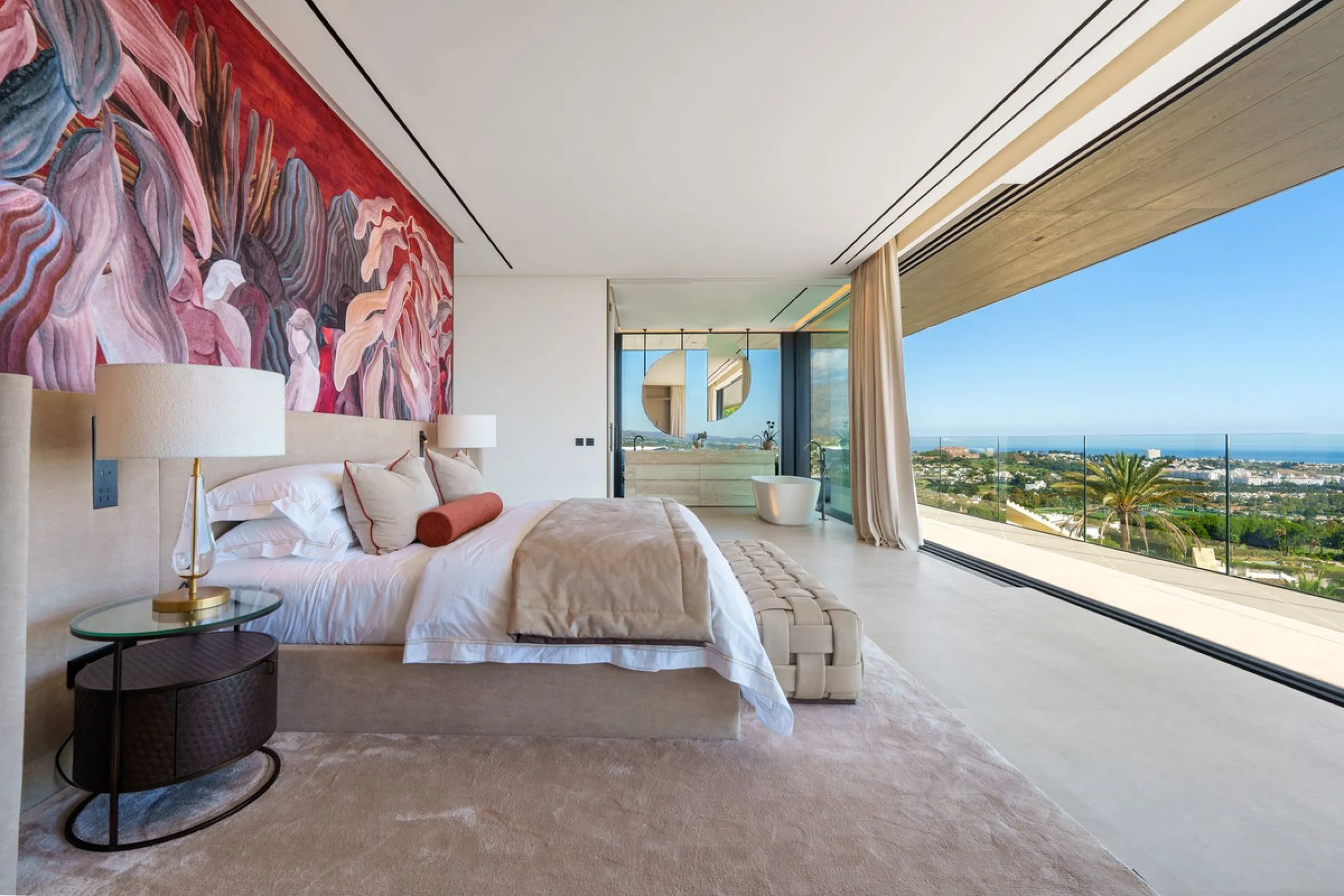 Architektenvilla mit Panoramablick in El Herrojo Alto, Benahavís