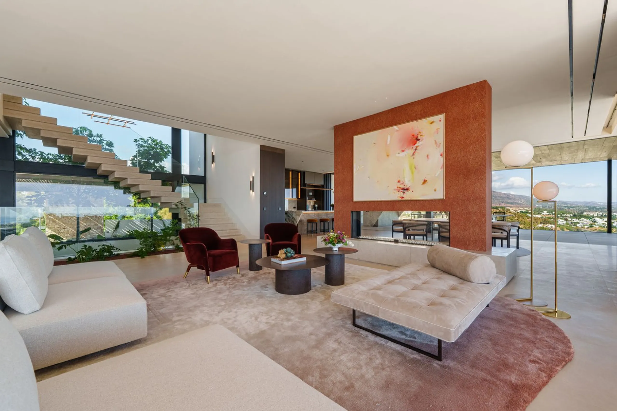 Architektenvilla mit Panoramablick in El Herrojo Alto, Benahavís