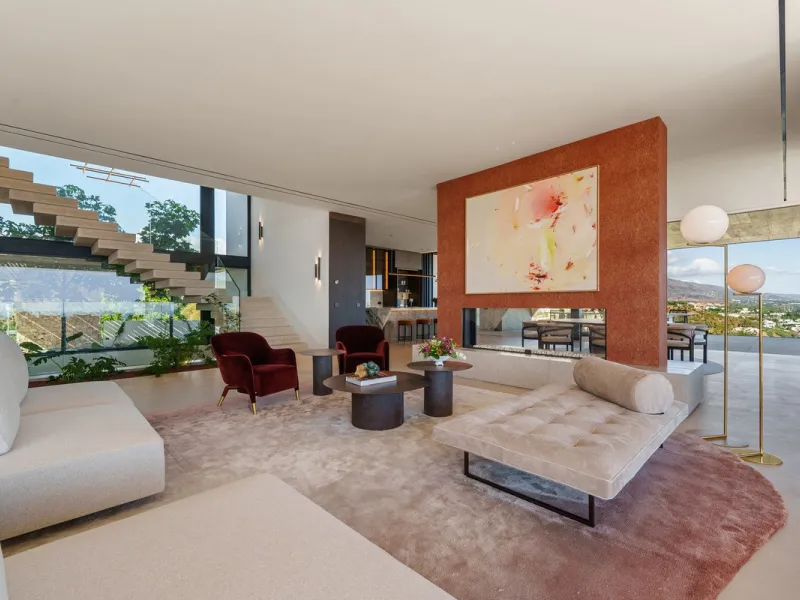 Architektenvilla mit Panoramablick in El Herrojo Alto, Benahavís