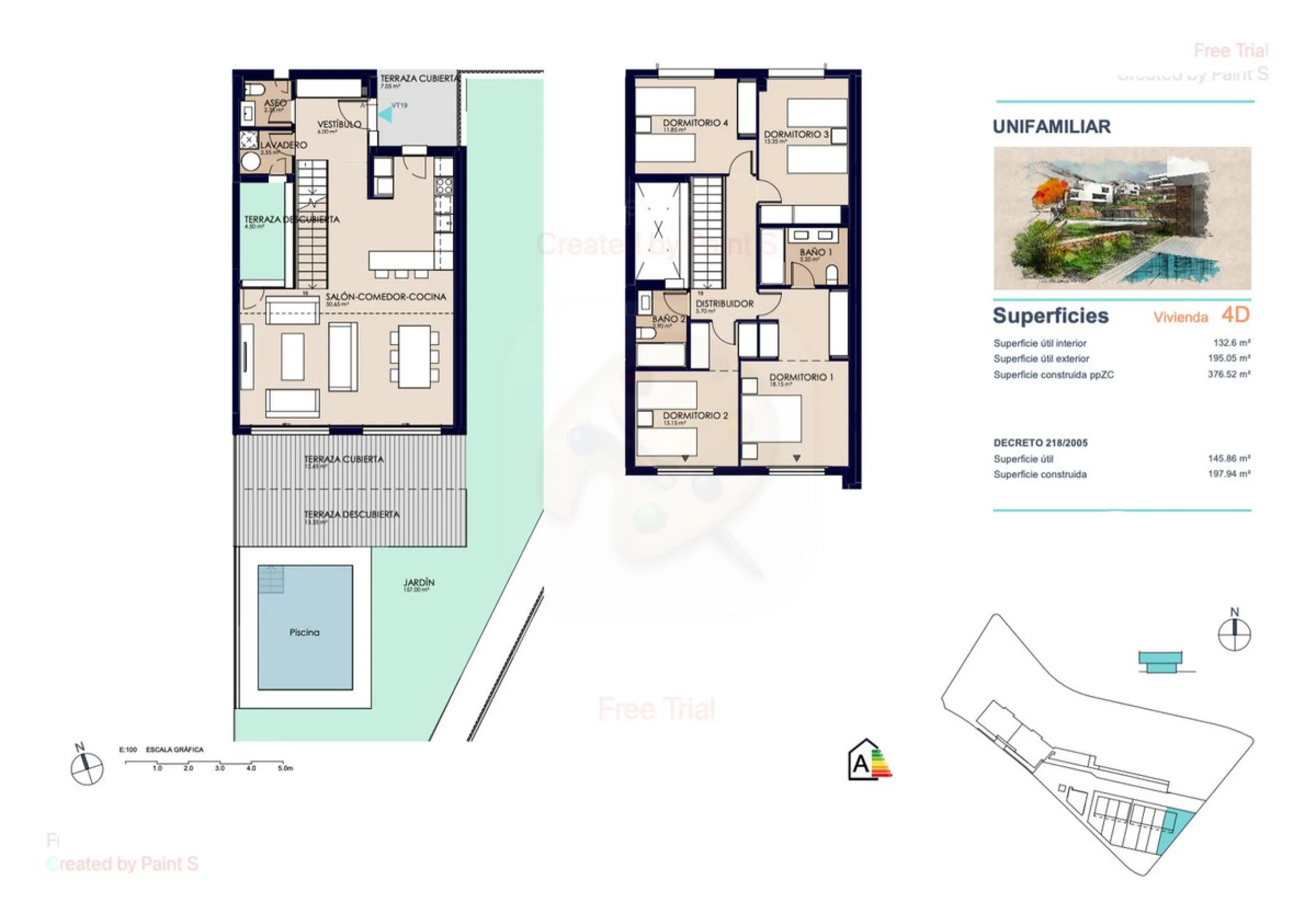 4 Bedroom Corner Townhouse With Private Pool and Panoramic Sea, Gibraltar and Africa Views