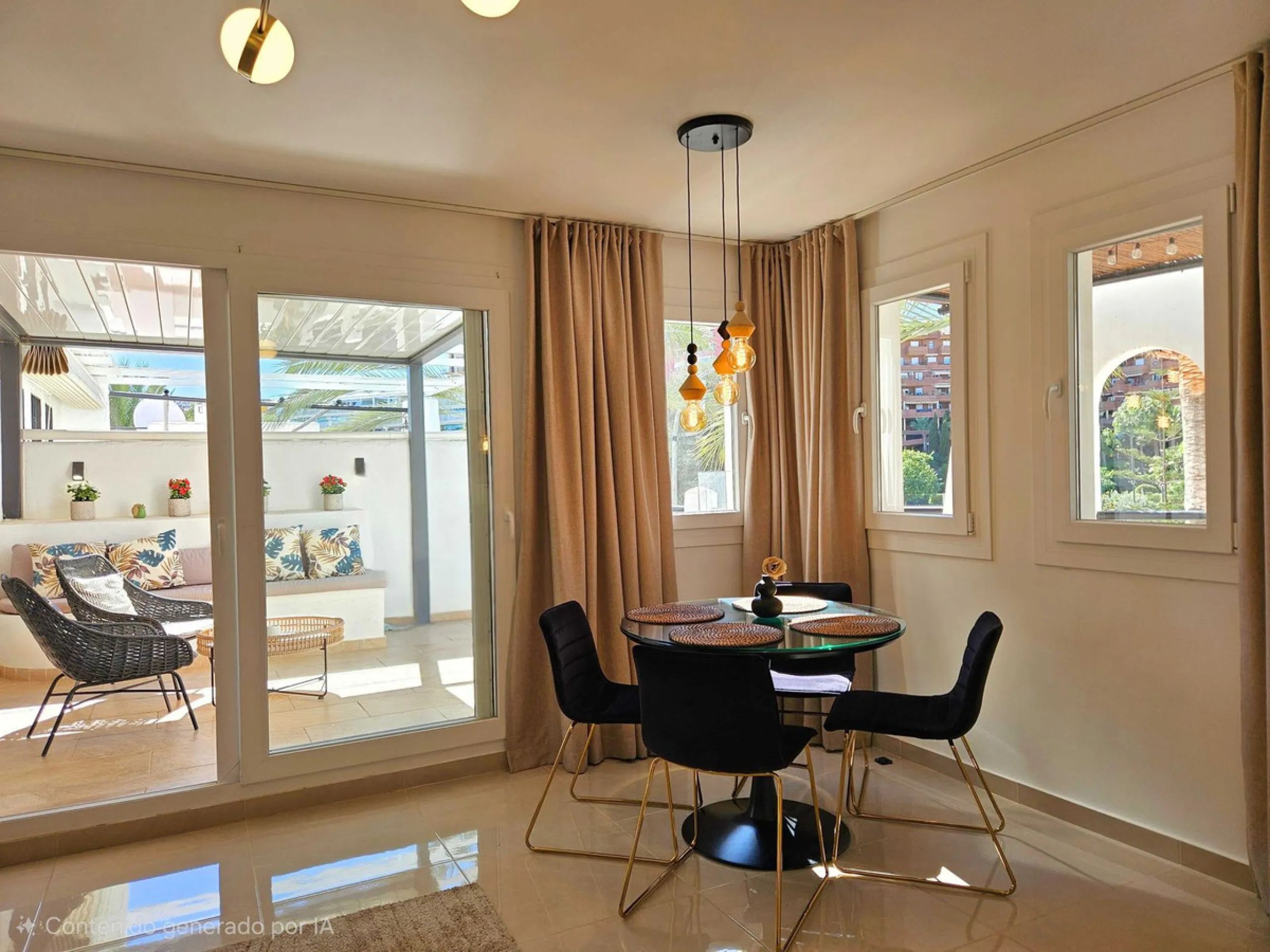 Renovated with tourist licence and large terrace 500 m from the beach.