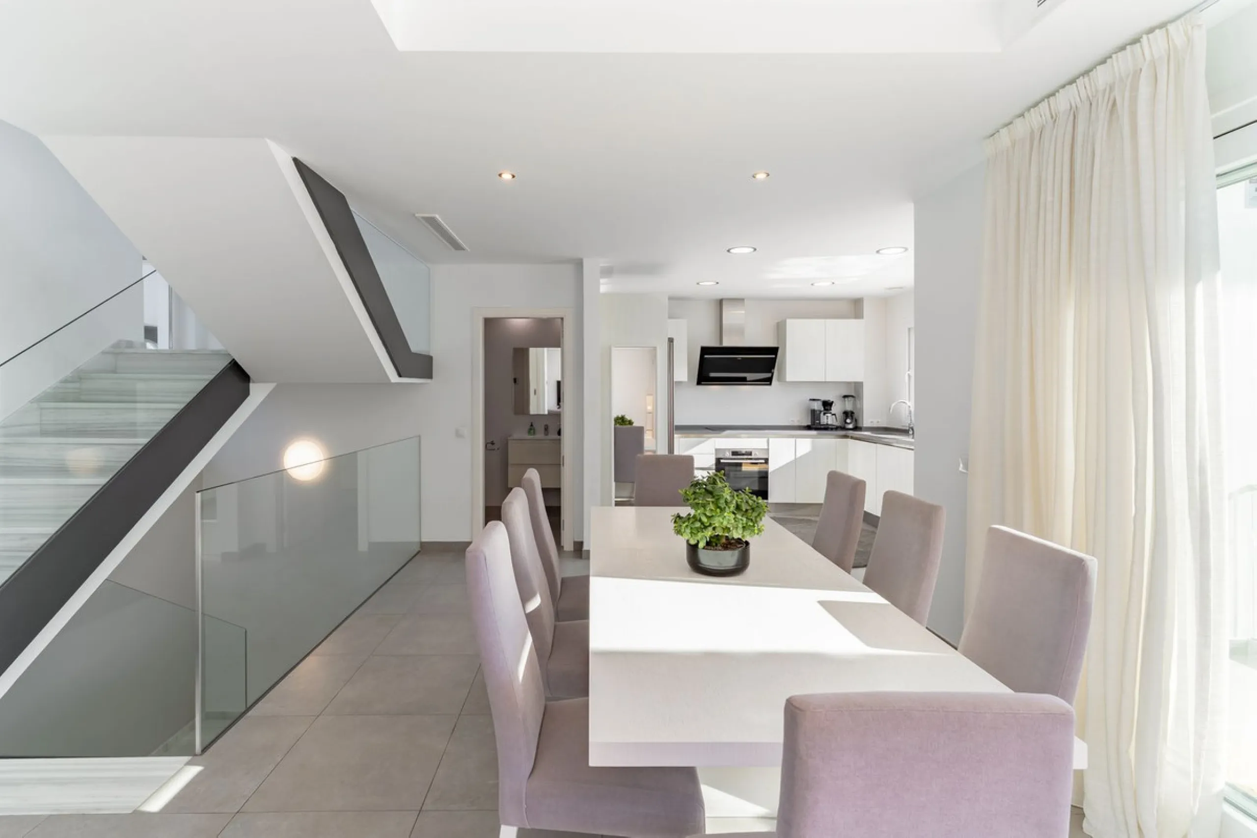 Contemporary villa with Scandinavian style, heated swimming pool, sauna and sea views in Fuengirola