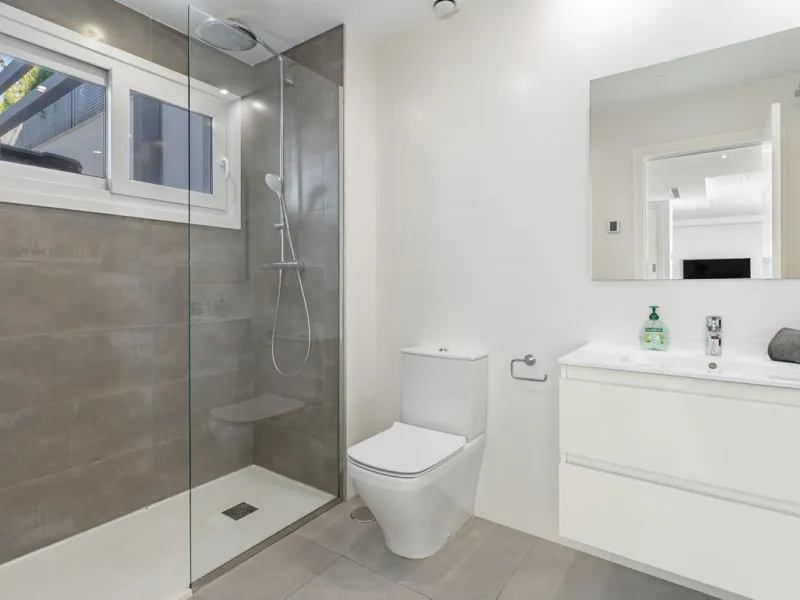 Contemporary villa with Scandinavian style, heated swimming pool, sauna and sea views in Fuengirola