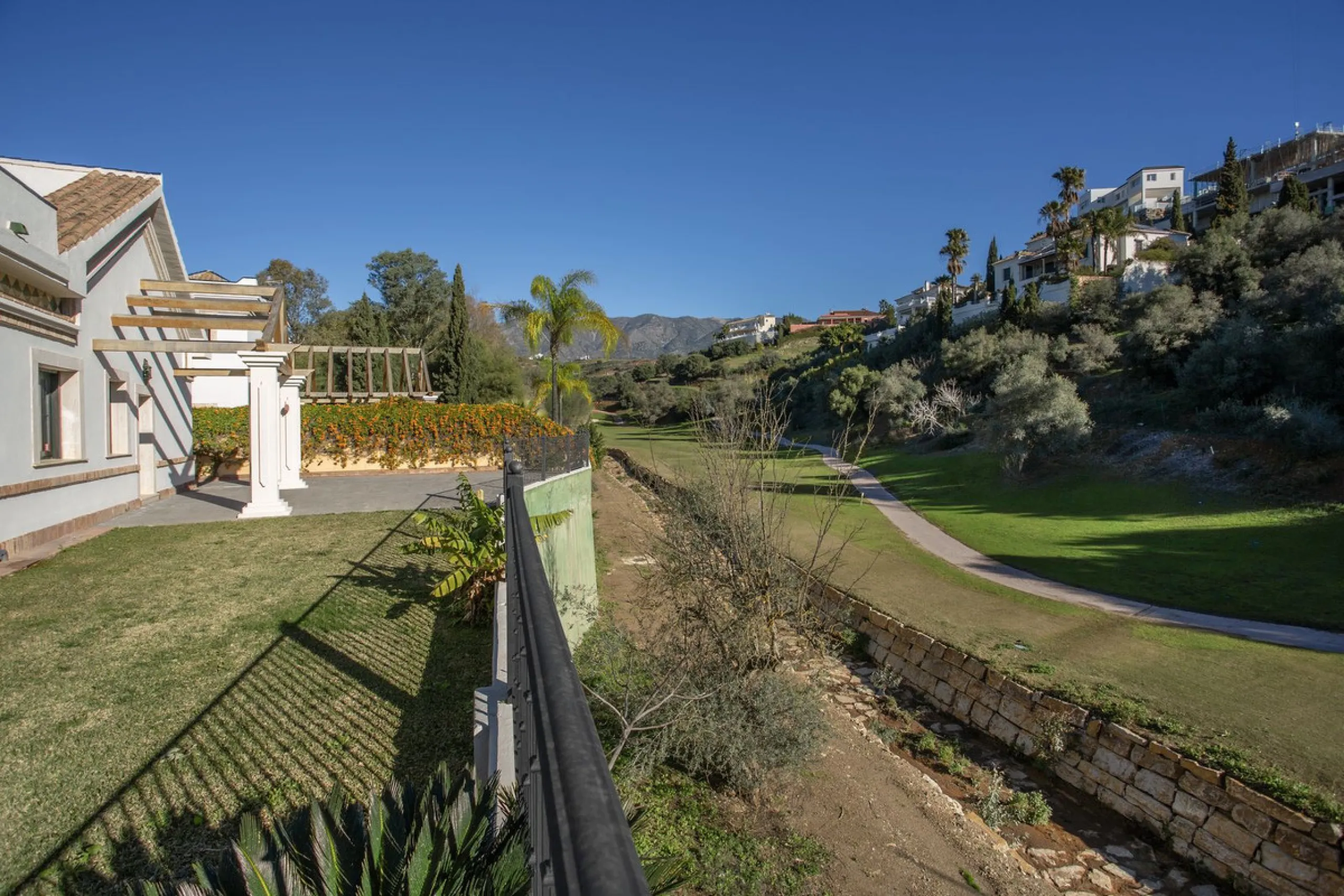 Detached villa on the front line of the golf course in Mijas Golf with pool and large plot