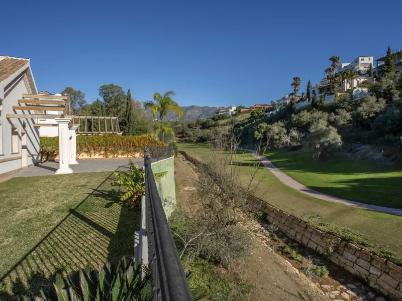 Detached villa on the front line of the golf course in Mijas Golf with pool and large plot