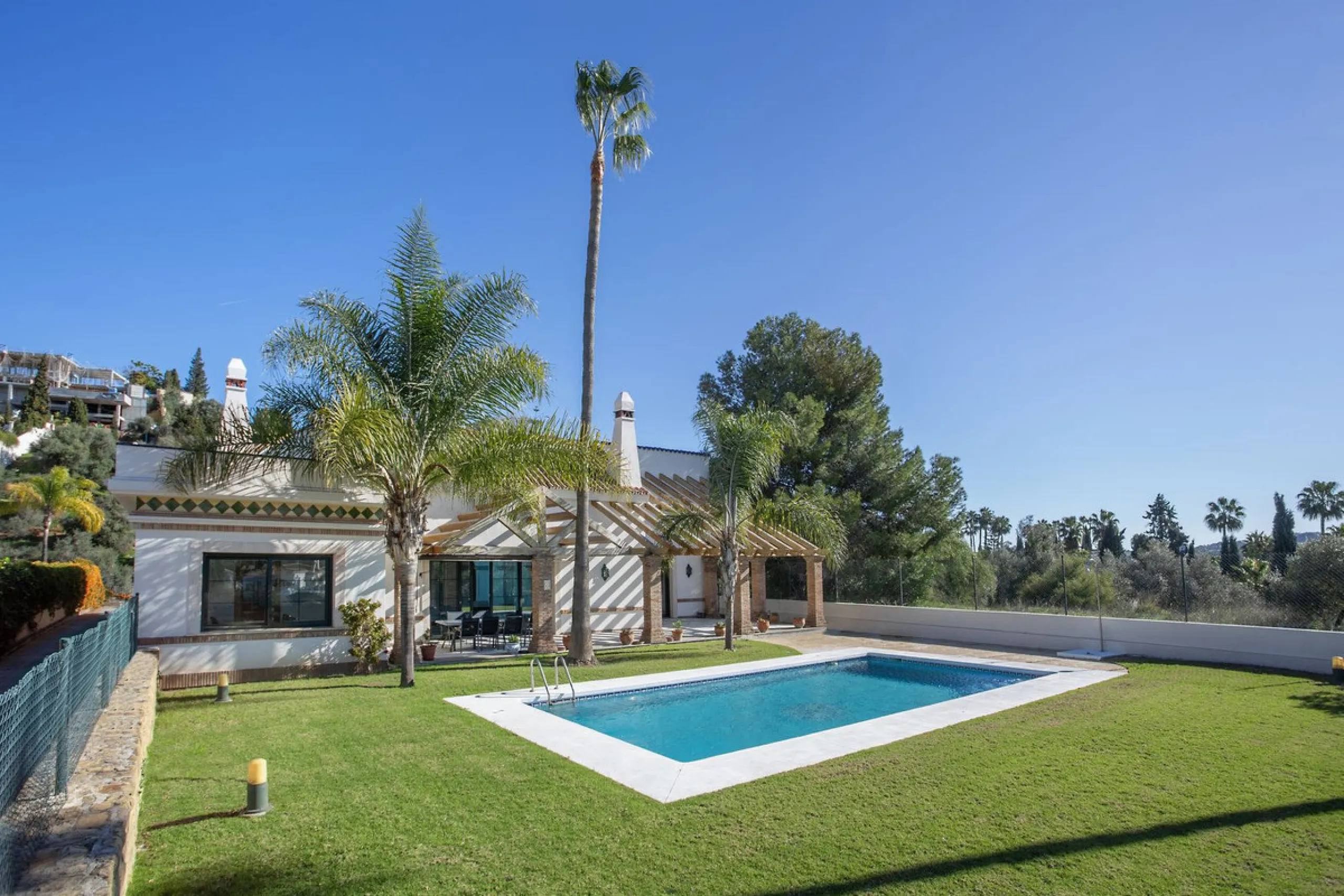 Detached villa on the front line of the golf course in Mijas Golf with pool and large plot