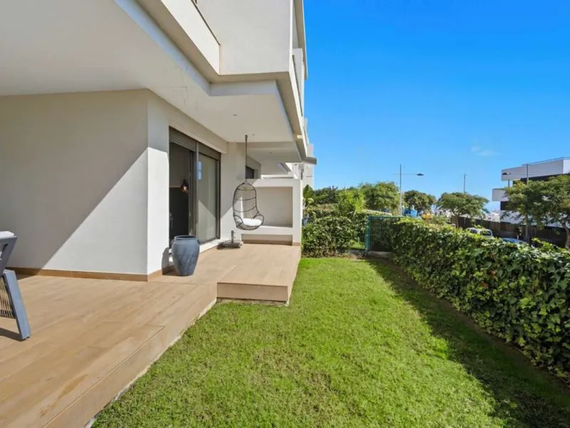 Set within the dynamic and increasingly sought-after residential quarter of Las Mesas in Estepona, this elegant elevated ground-floor apartment represents a rare convergence of urban accessibility, privacy, and long-term investment appeal. Positioned just