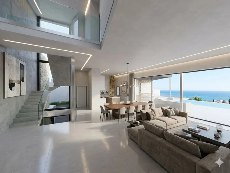 Magnificent 2,000 m² plot with stunning sea views, located in Torremuelle, one of the most exclusive and peaceful residential areas between Fuengirola and Benalmádena, just 600 metres from the beach.