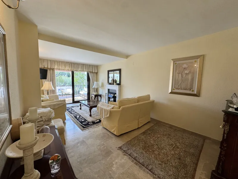 Located in the sought after Coto Real on the prestigious Marbella Golden Mile, this charming 2-bedroom, 2-bathroom apartment offers privacy, tranquility, and excellent potential in one of Marbella's most established gated communities.