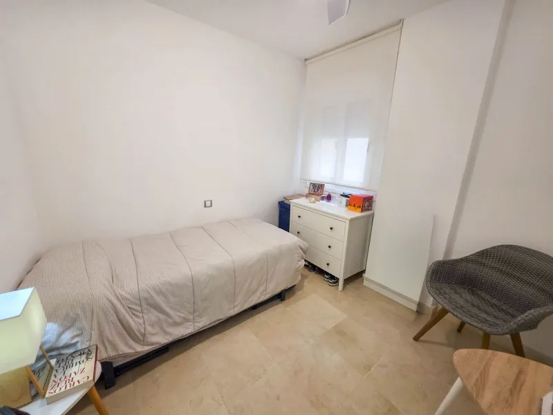 2-bedroom beachfront apartment with terrace, sea views, gardens, and pool, in the best urbanization of Sabinillas, in an unbeatable location within walking distance of all amenities.