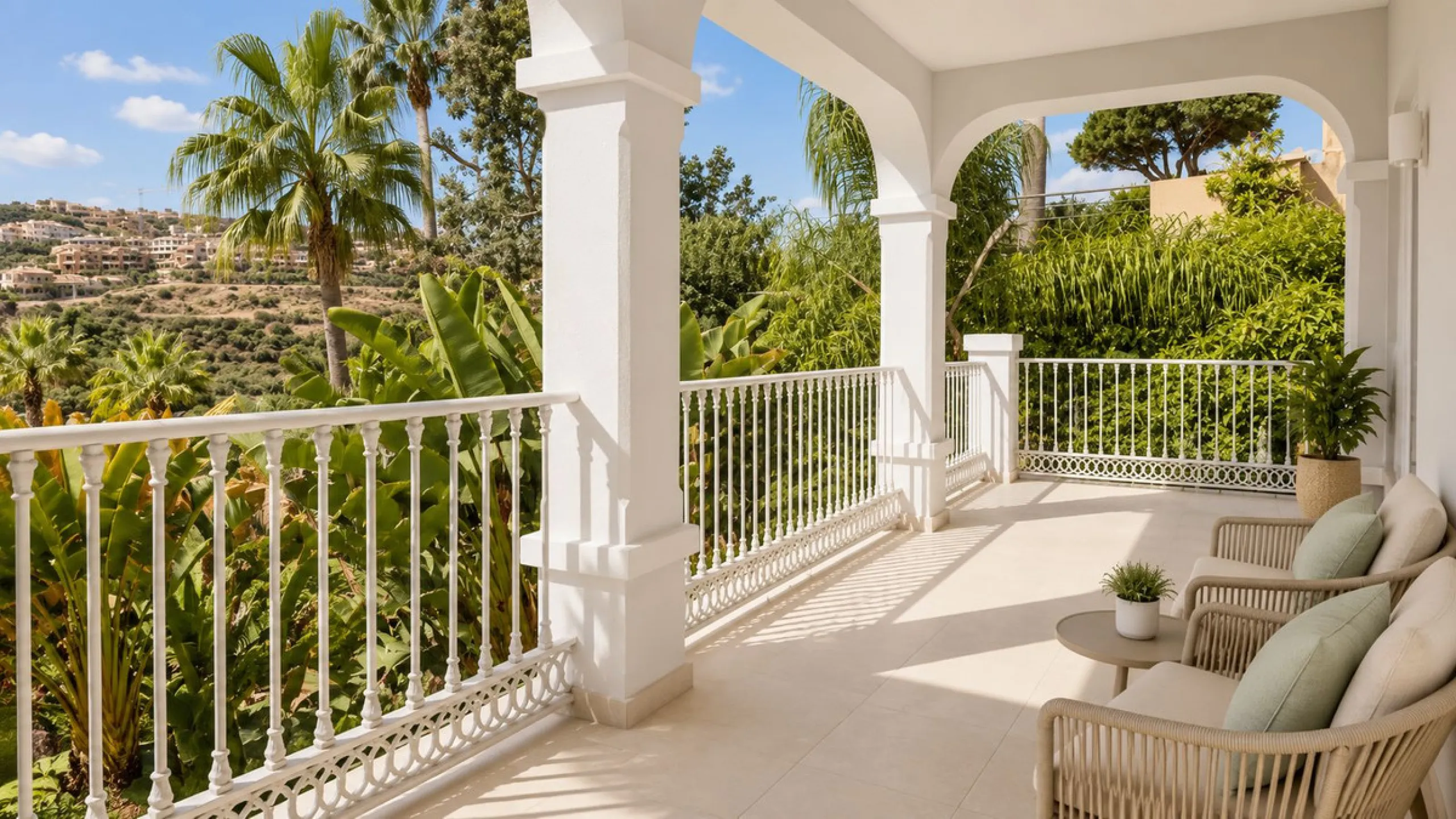 Beautiful Andalucian style modern villa located on the border of El Paraiso and Benahavis, La Alqueria, close to both El Paraiso and Atalaya golf courses.