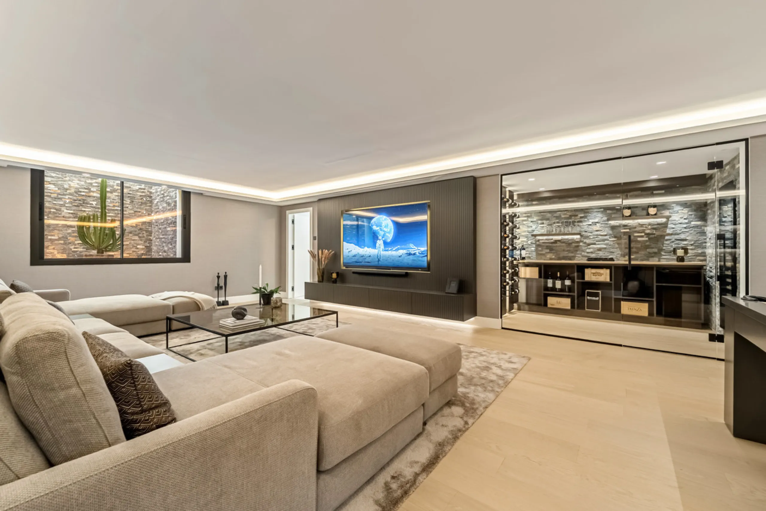 Villa Rocío is a fully renovated Andalusian-style residence located in Rocío de Nagüeles on Marbella's prestigious Golden Mile. Set on a 1,965m² south-facing plot beneath La Concha, the property enjoys open views of the Mediterranean. Modernised in 2025, 