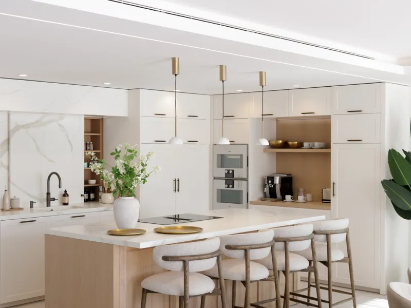Villa Agata presents a modern Mediterranean home in La Quinta with incredible sea views. Set on a 1,109 m² plot and newly renovated throughout, the villa showcases striking architecture paired with refined interiors by Soledad Merchant. The main living ar