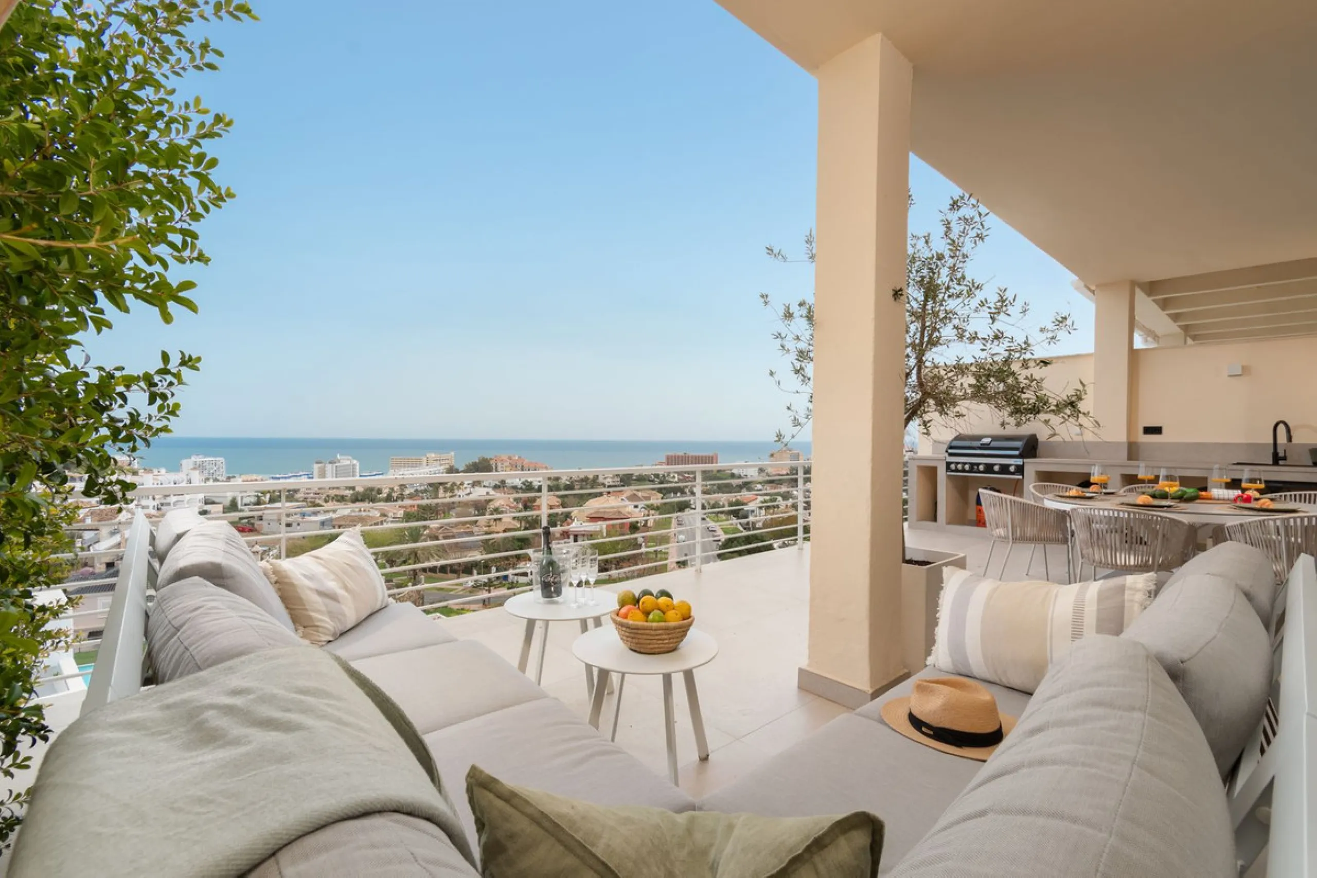 Exclusive 4-Bedroom Luxury Penthouse in Golf Resort Torrequebrada. Totally renovated with elegant and modern design, panoramic sea views.