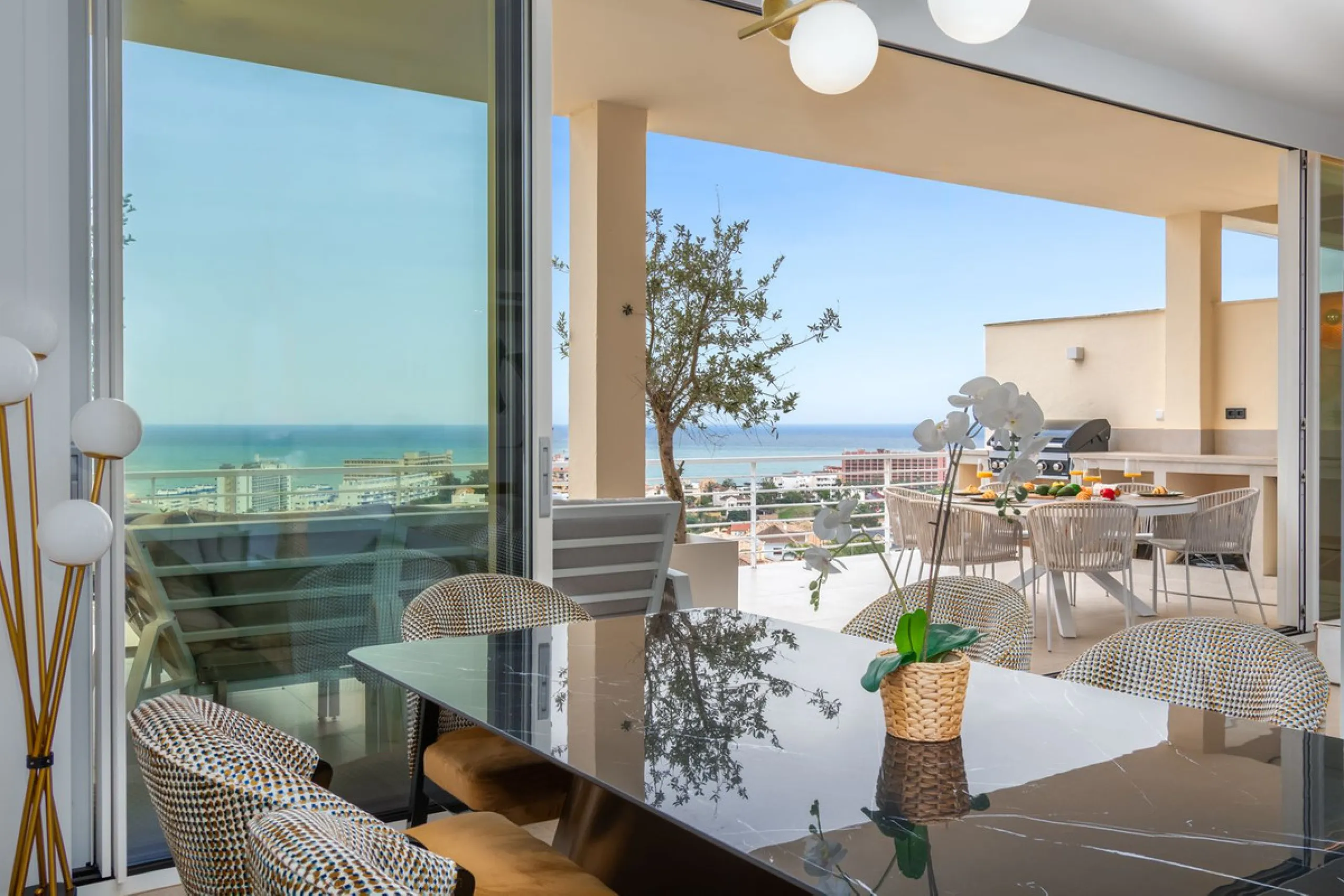 Exclusive 4-Bedroom Luxury Penthouse in Golf Resort Torrequebrada. Totally renovated with elegant and modern design, panoramic sea views.