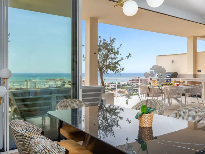 Exclusive 4-Bedroom Luxury Penthouse in Golf Resort Torrequebrada. Totally renovated with elegant and modern design, panoramic sea views.