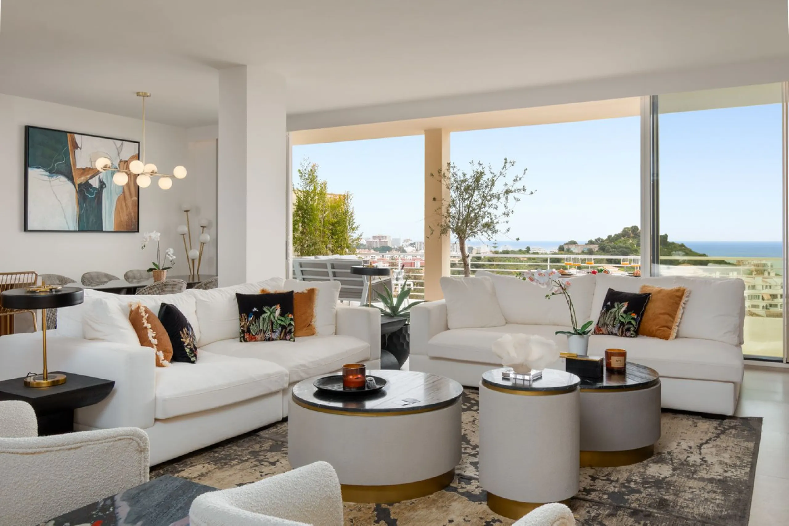 Exclusive 4-Bedroom Luxury Penthouse in Golf Resort Torrequebrada. Totally renovated with elegant and modern design, panoramic sea views.