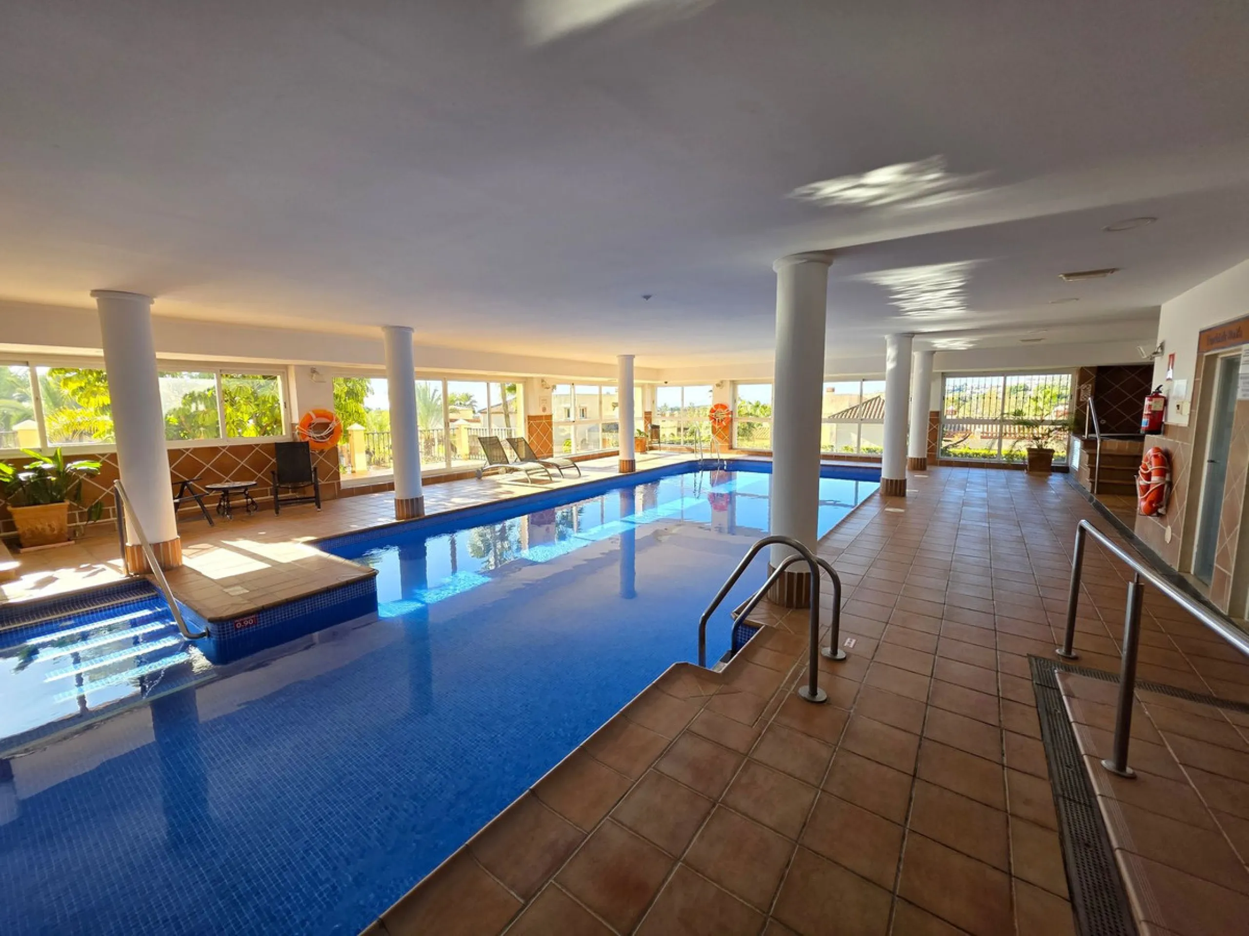 This beautiful apartment is the epitome of Marbella living: bright, spacious, plenty of outdoor space, 5 star resort amenities and stunning views. This corner apartment offers the most sensational views across the coastline and surrounding mountainside fr