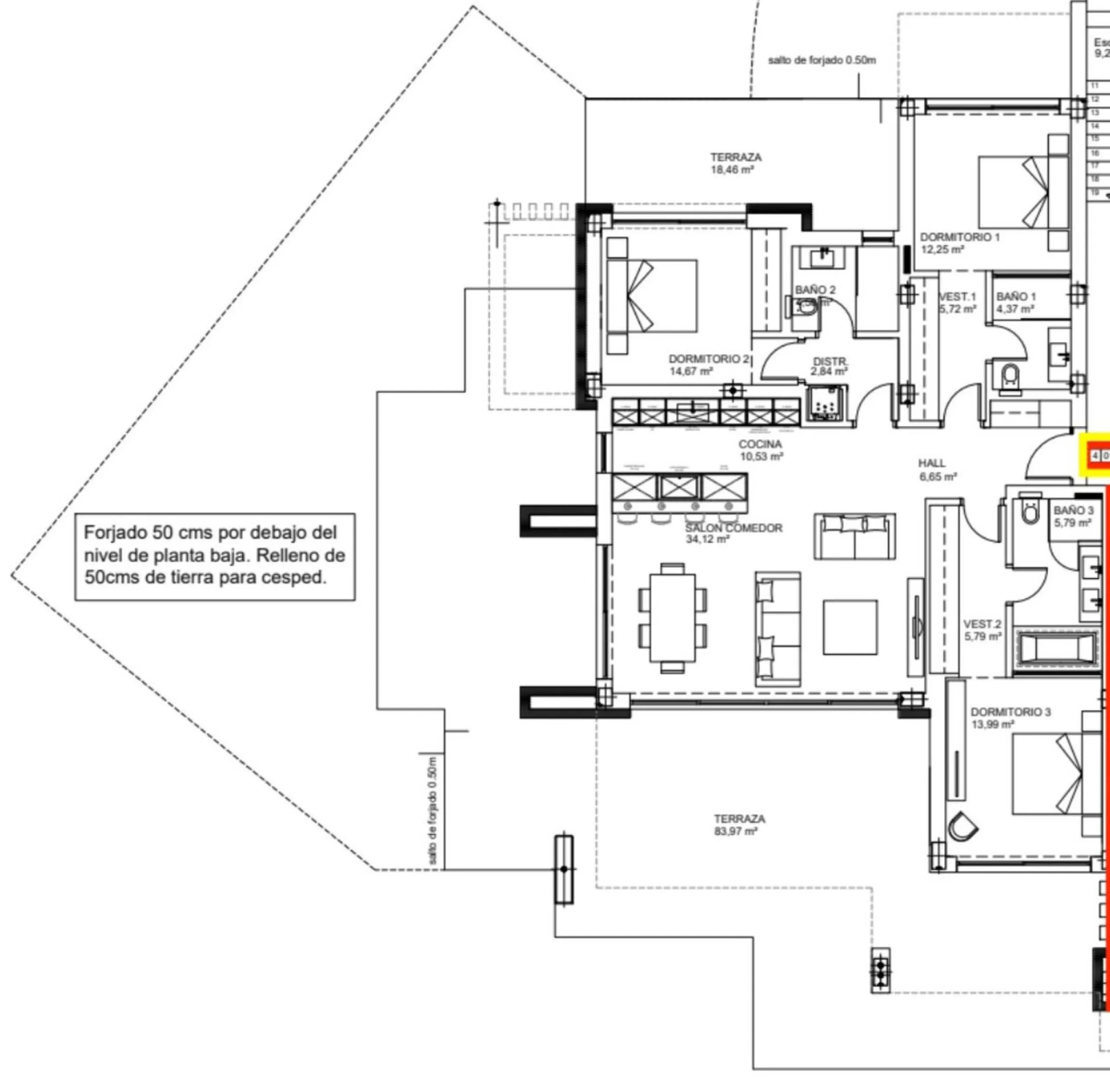 Luxury South-Facing Ground Floor Apartment with Sea Views (Apartment 4.0.3)