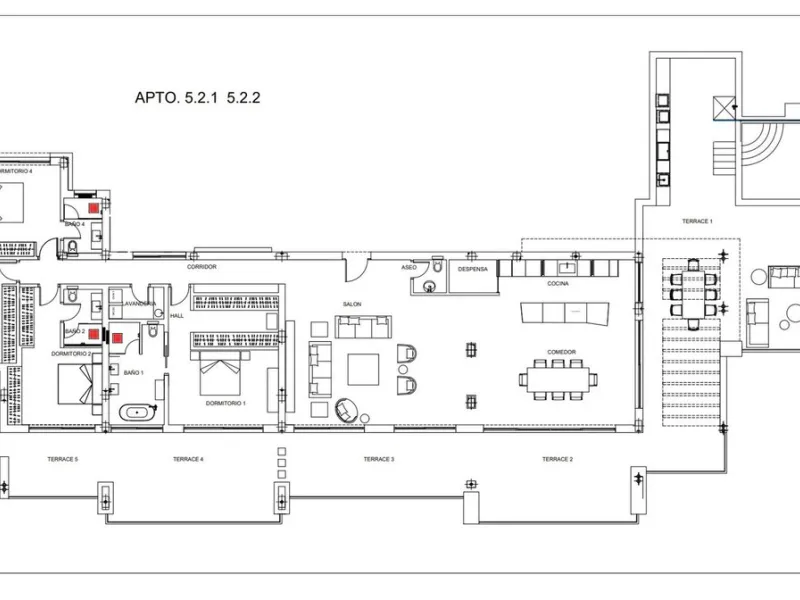 Ultra-Prime Panoramic Apartment with 285 m² of Terrace & Private Pool (Apartement 5.2.1)