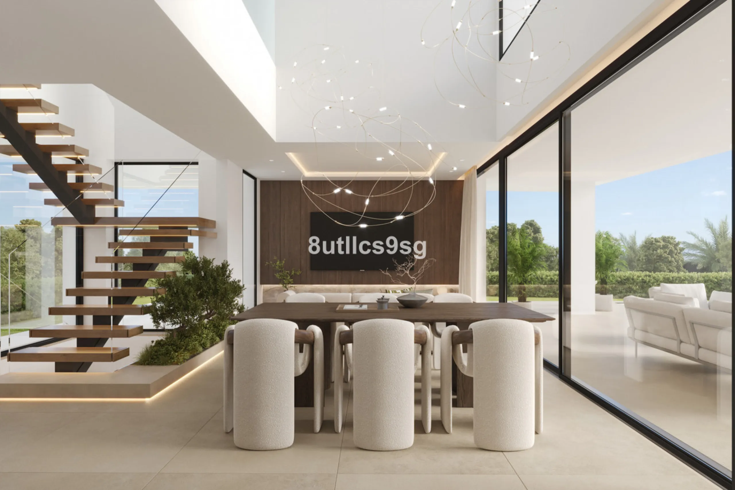 This contemporary villa is located in Atalaya, Estepona East, Malaga, offering a prime setting close to a range of amenities. The property stands out for its generous dimensions, with a built area of 575m², a terrace of 254m², and a plot size of 555m². Ke