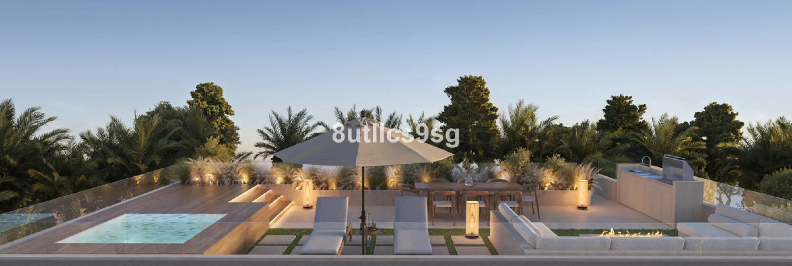 This contemporary villa is located in Atalaya, Estepona East, Malaga, offering a prime setting close to a range of amenities. The property stands out for its generous dimensions, with a built area of 575m², a terrace of 254m², and a plot size of 555m². Ke