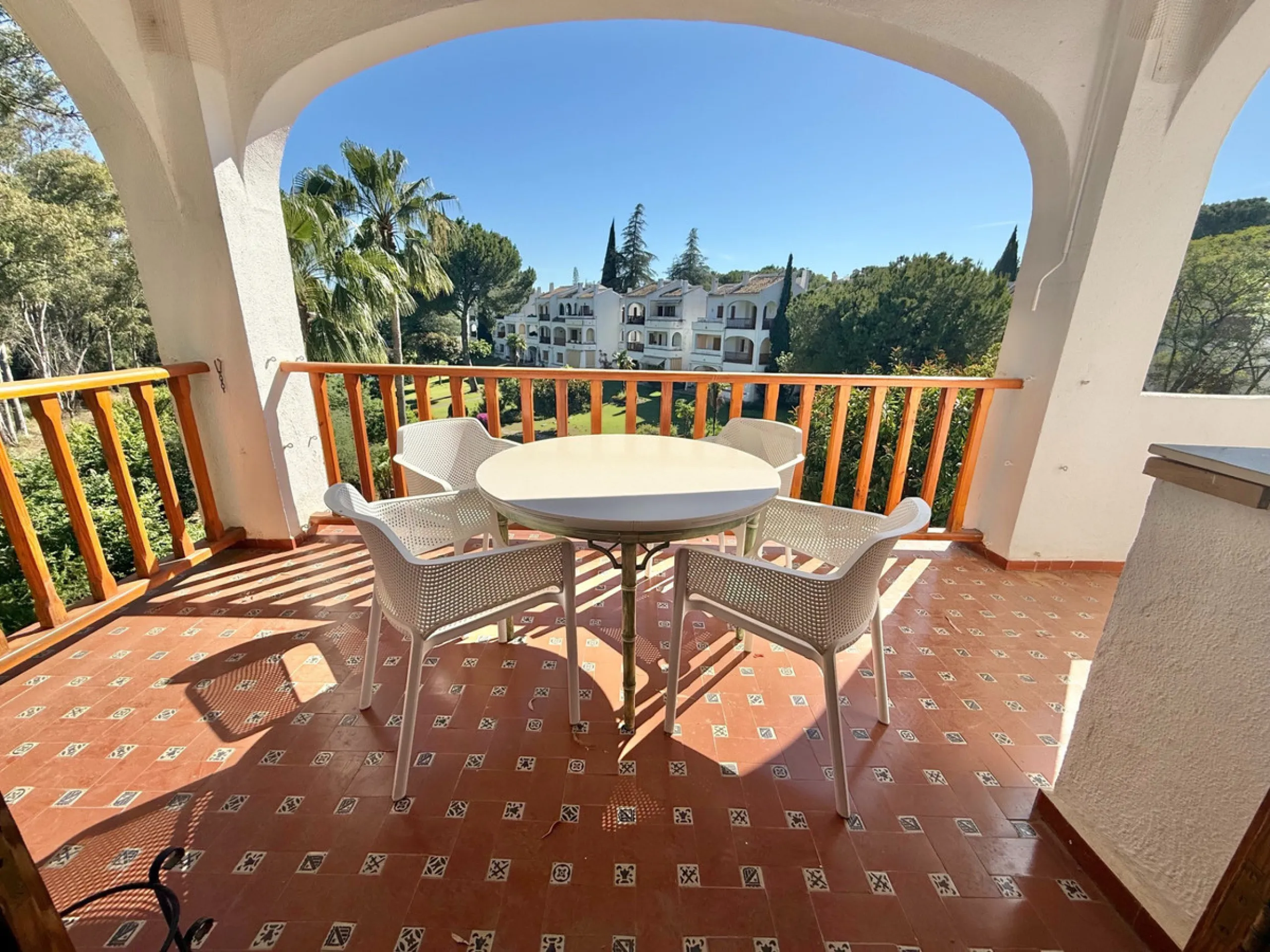 Located in one of the most established and beautifully maintained urbanisations in Nueva Andalucía, this charming two bedroom, two bathroom apartment offers comfort, space and an exceptional lifestyle setting in the heart of the Golf Valley.
