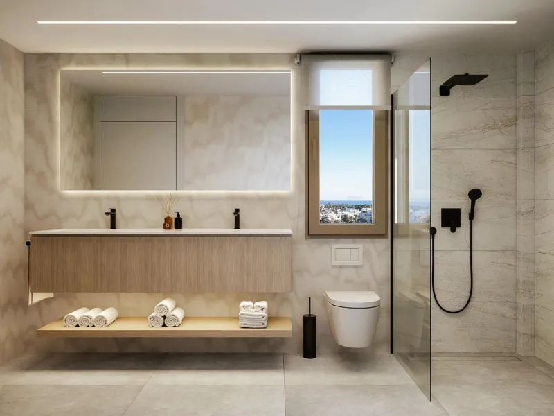 New Build Luxury Apartments in El Campanario-Estepona Near Golf and Beach& & Prime Location on the New Golden Mile& This exclusive new development of 86 modern apartments is located in El Campanario, one of the most established and sought after r