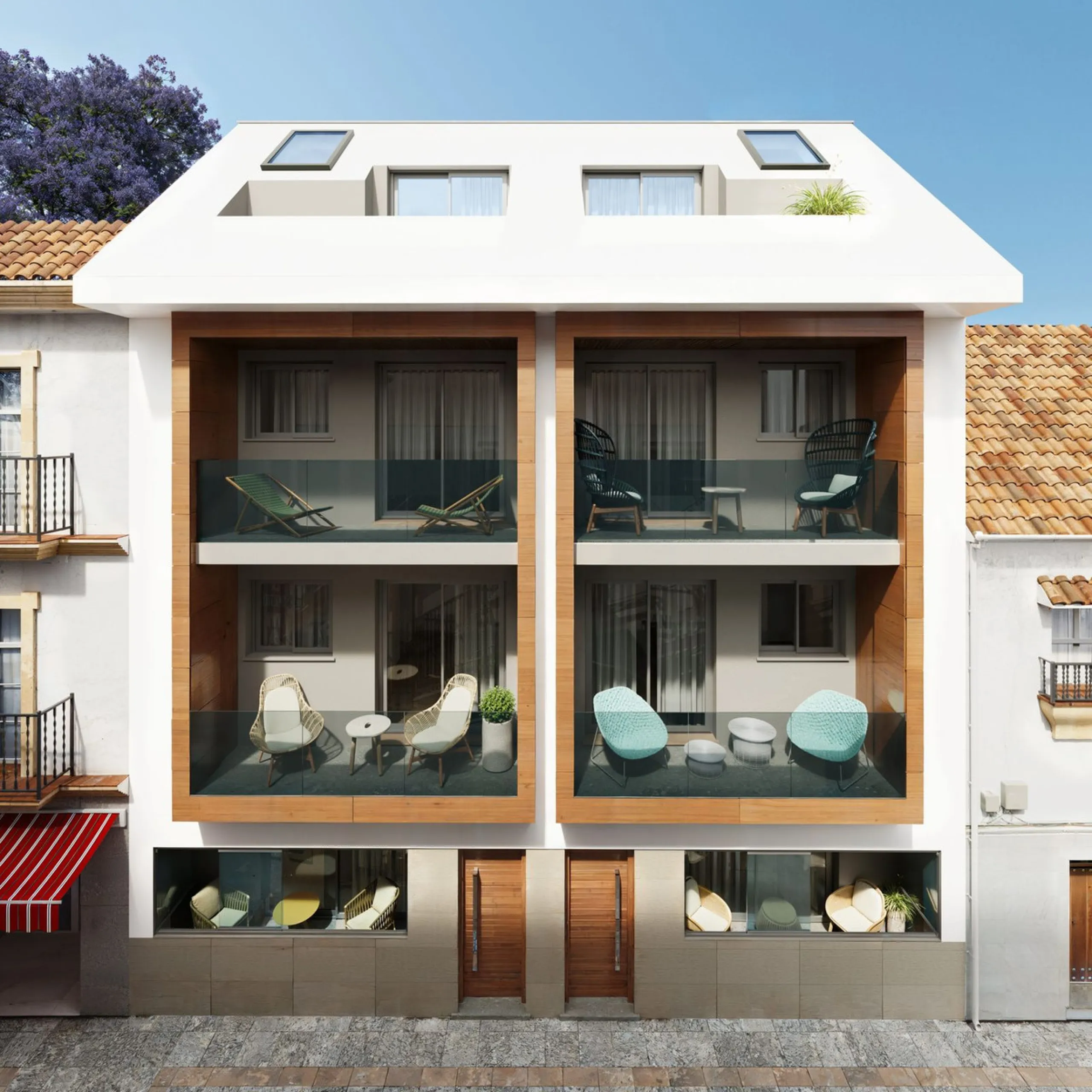 Just a short walk from the beach, this residential building offers two- and three-bedroom apartments in a prime area of Fuengirola. The building is positioned between two streets, allowing all homes to be fully exterior and benefit from abundant natural l