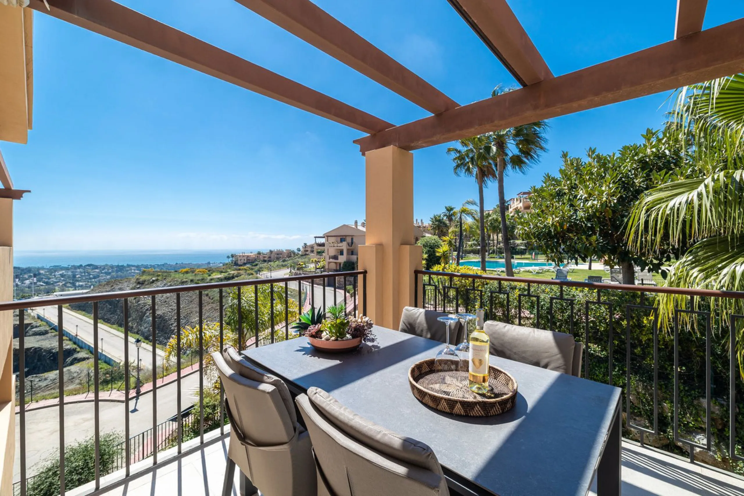 This stylish penthouse is located in a well-maintained and highly desirable residential community, offering a perfect combination of comfort, views, and lifestyle. The property features a built area of 102 m² and includes two spacious bedrooms and two mod
