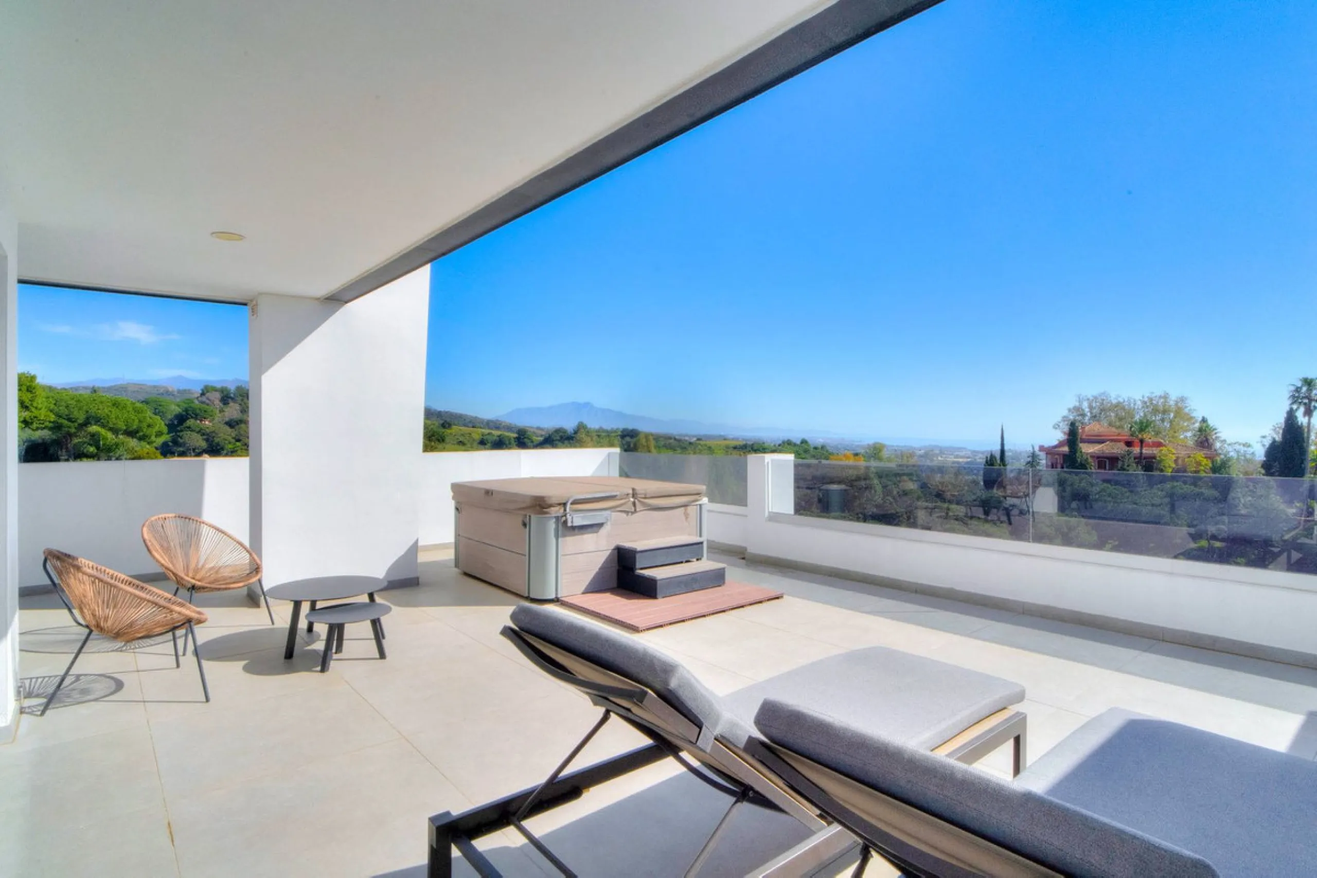 Exceptional sought-after contemporary duplex penthouse for sale in Mirador de Estepona Hills, Estepona