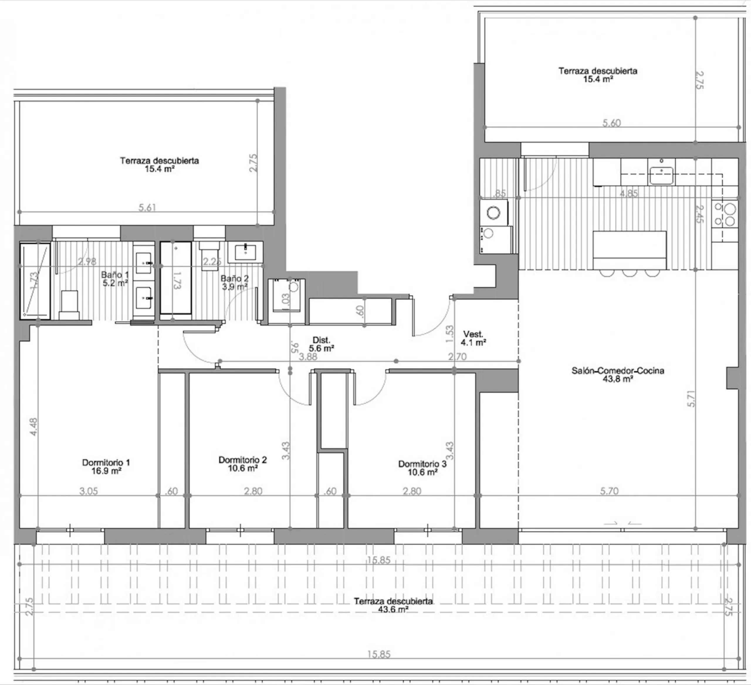 Apartment - Penthouse в продаже в Torremolinos, Málaga. В доме 3 спален и 2 ванных комнат. Площадь дома 148 м²
