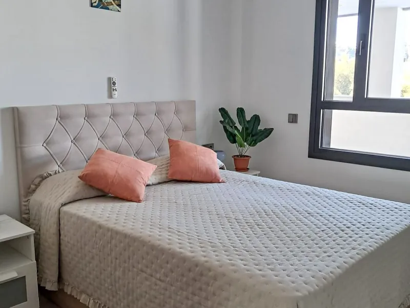 We are delighted to introduce this new contemporary apartment in the popular Solemar development. As you enter, you will find the fully equipped kitchen with all integrated appliances that flow into the spacious lounge and dining area, leading out to the 